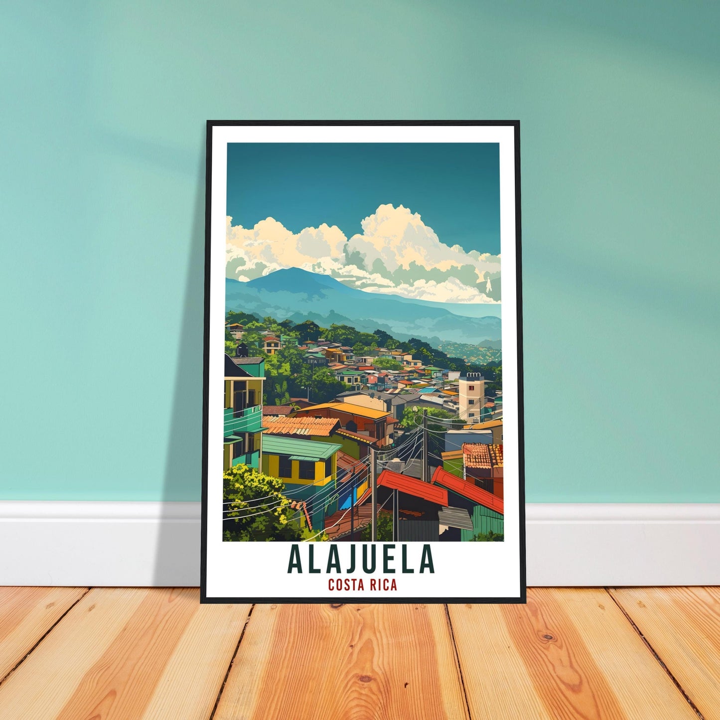 Alajuela Costa Rica Travel Print Wall Art Wall Hanging Home Décor Alajuela Gift Landmark Artwork Travel Art Costa Rica City Travel Poster