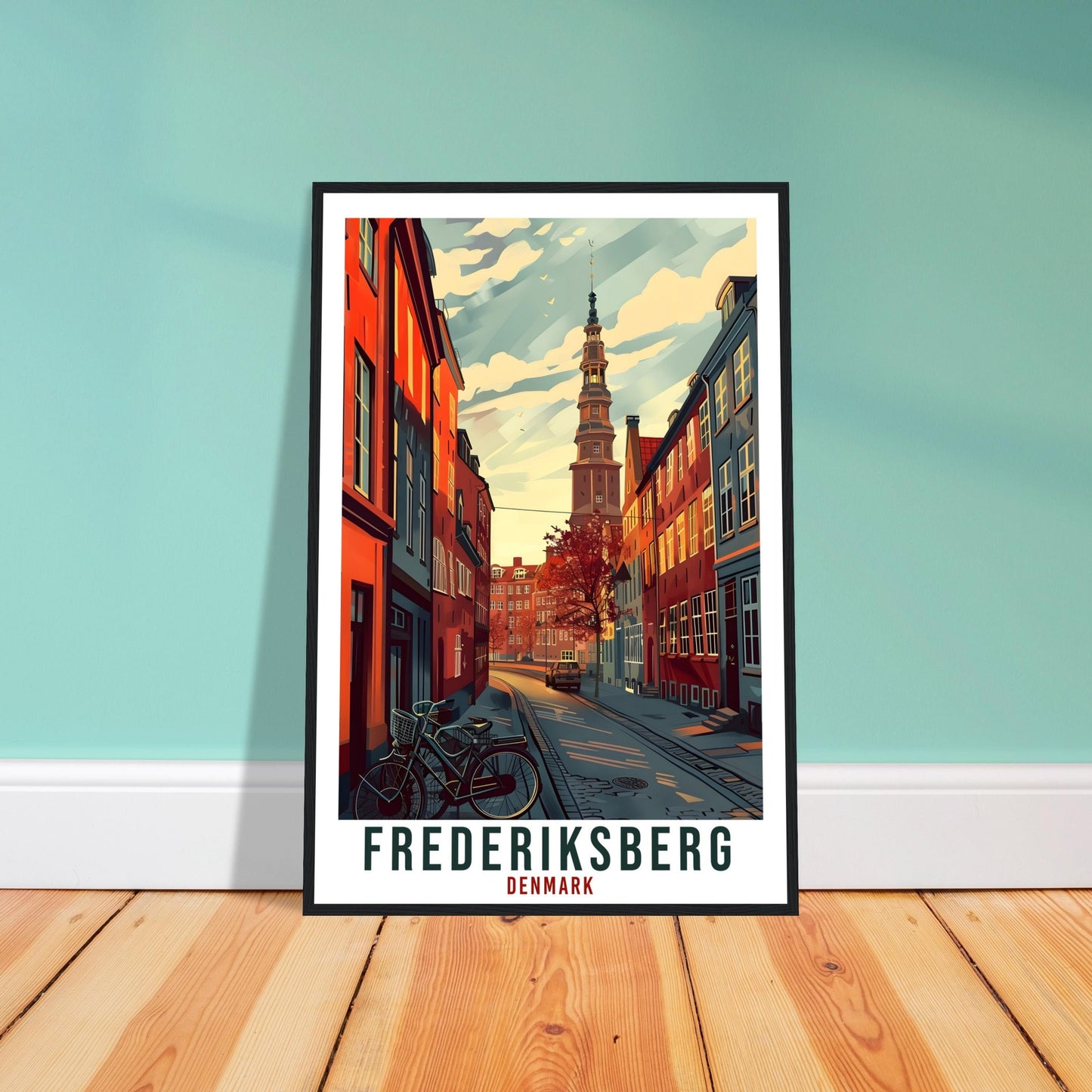 Frederiksberg Travel Print Denmark Wall Art Wall Hanging Décor Frederiksberg Gift Art Lovers Gift Denmark Artwork Gift Danish Travel Poster