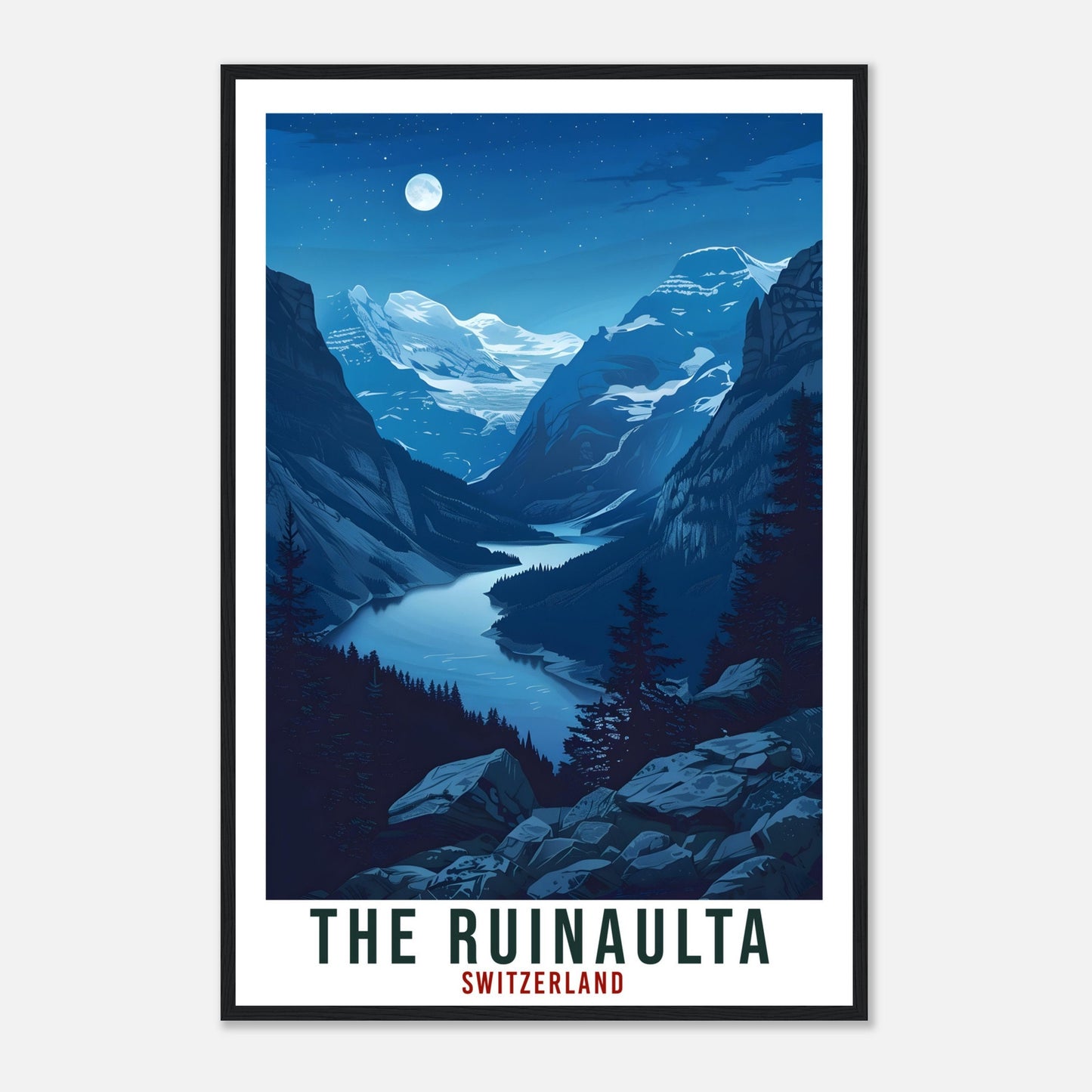 The Ruinaulta Travel Print Swiss Wall Art Wall Hanging Home Décor Ruinaulta Gift Art Lover Gift Switzerland Artwork Gift Swiss Travel Poster