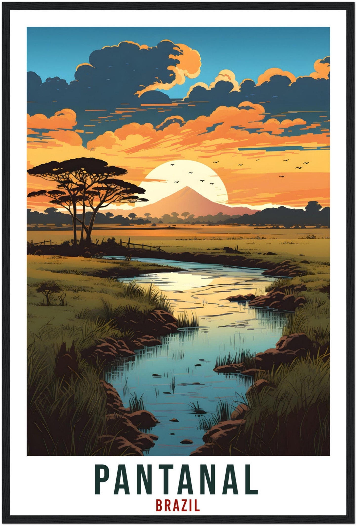 Pantanal Travel Print Wall Art Pantanal Brazil Wall Hanging Artwork Pantanal Art Gifts Pantanal Travel Poster Brazil Decor Art Lovers Gift