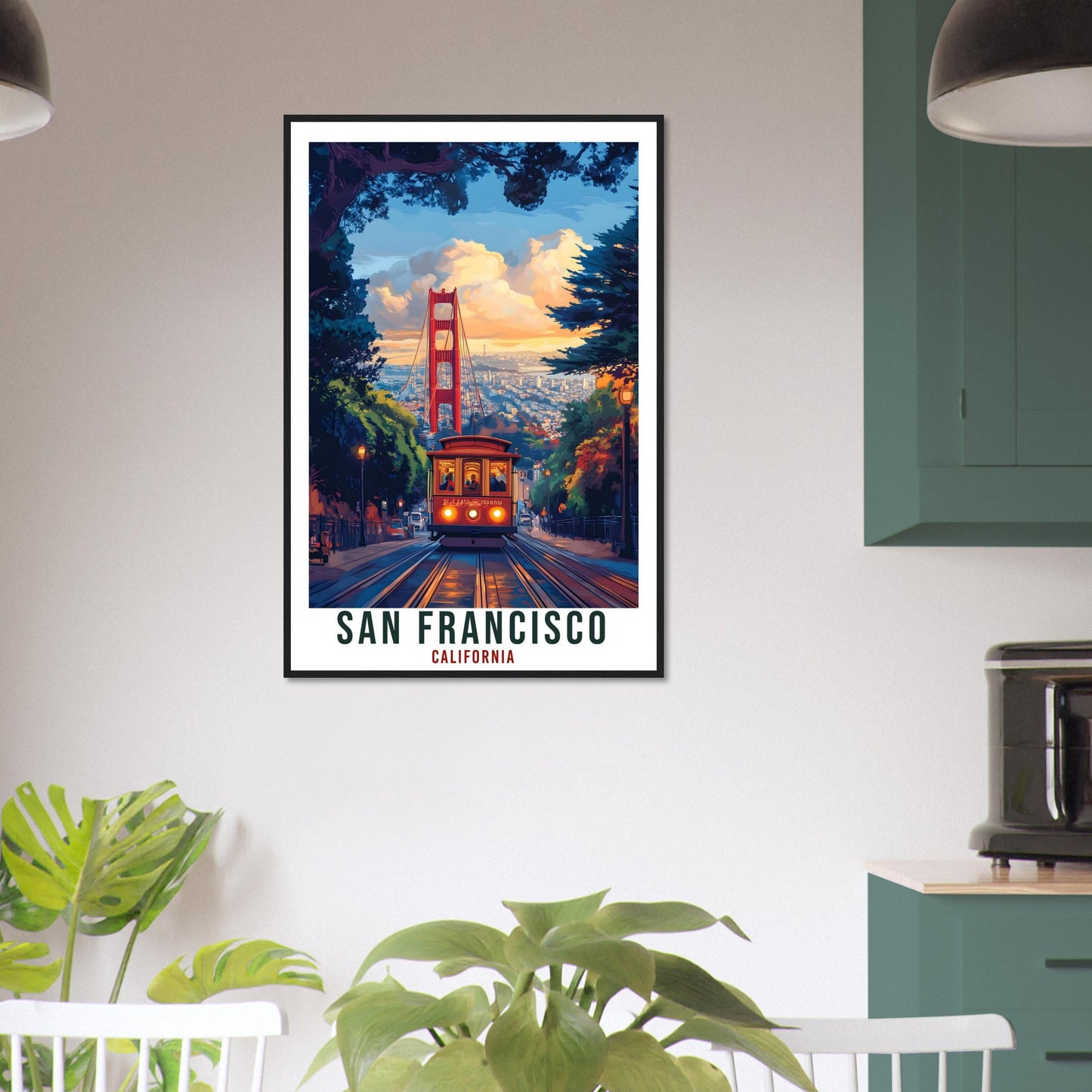 San Francisco Travel Print California Home Decor Wall Art Gift Wall Hanging Art Lover San Francisco United States Artwork Travel Poster Art