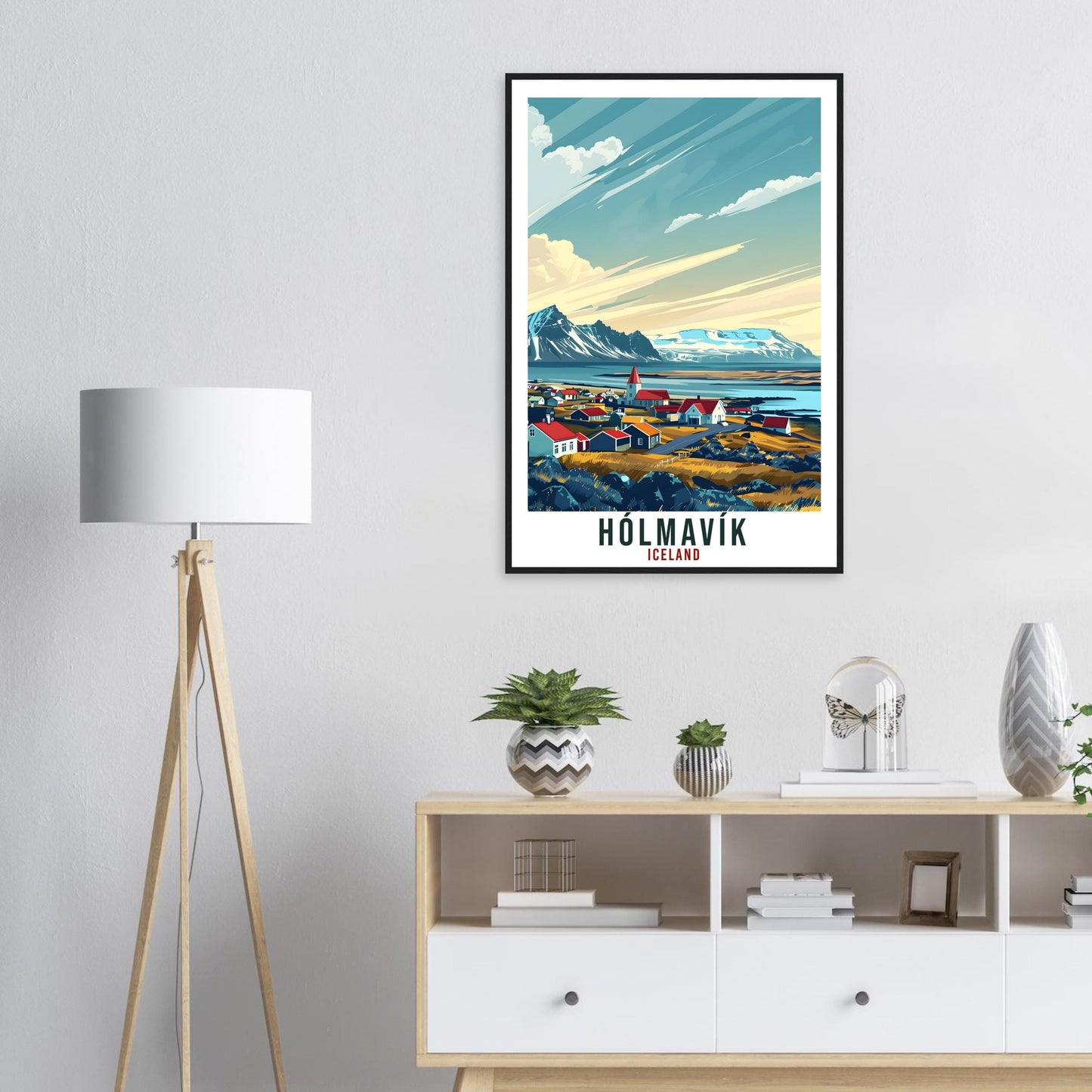 Hólmavík Iceland Travel Print Wall Art Wall Hanging Home Décor Hólmavík Travel Art Iceland Hólmavík Artwork City Landscape Travel Poster