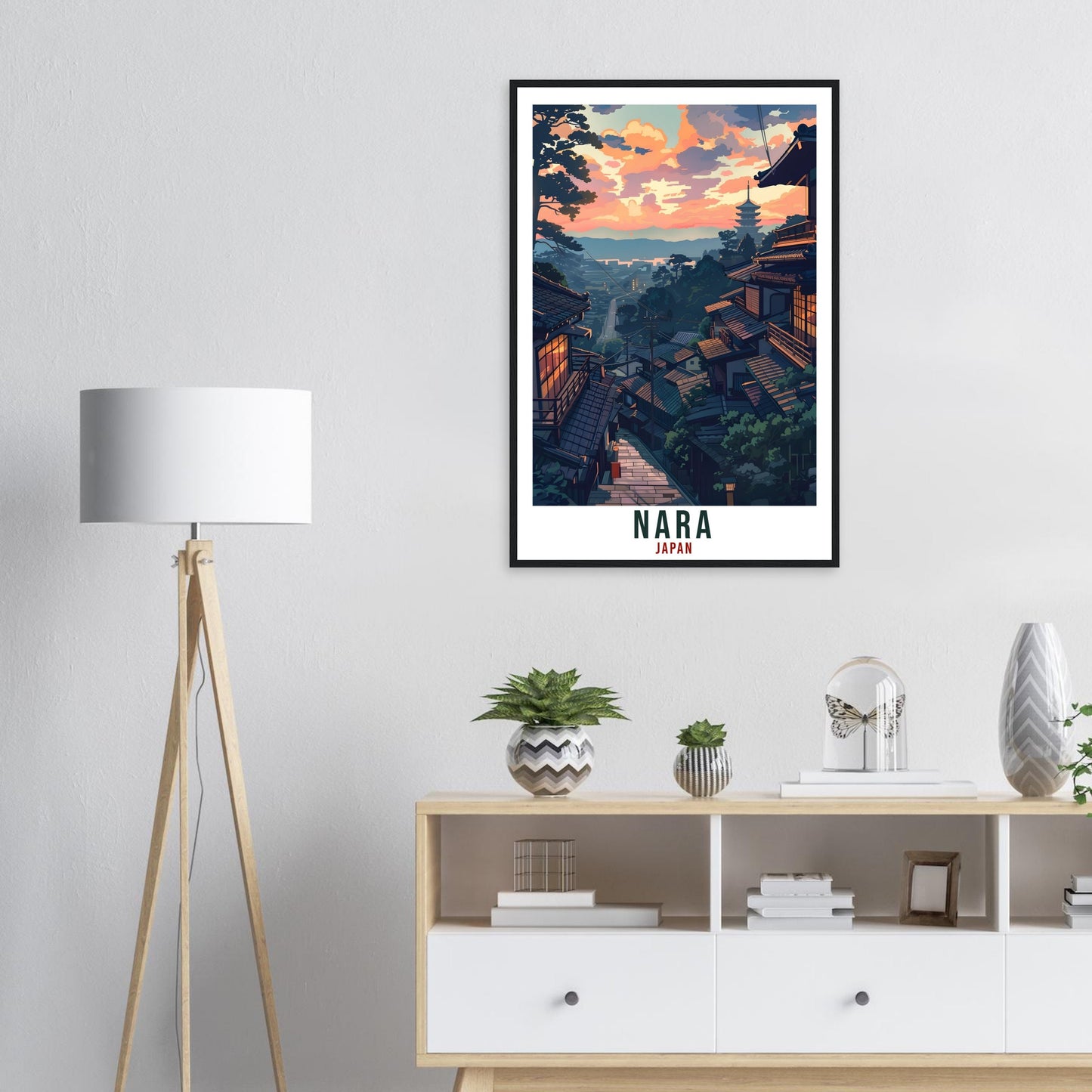 Nara Travel Print Japan Home Decoration Wall Art Gift Wall Hanging Art Lover Nara Japanese Artwork Japan Nara Travel Poster Cityscape Print
