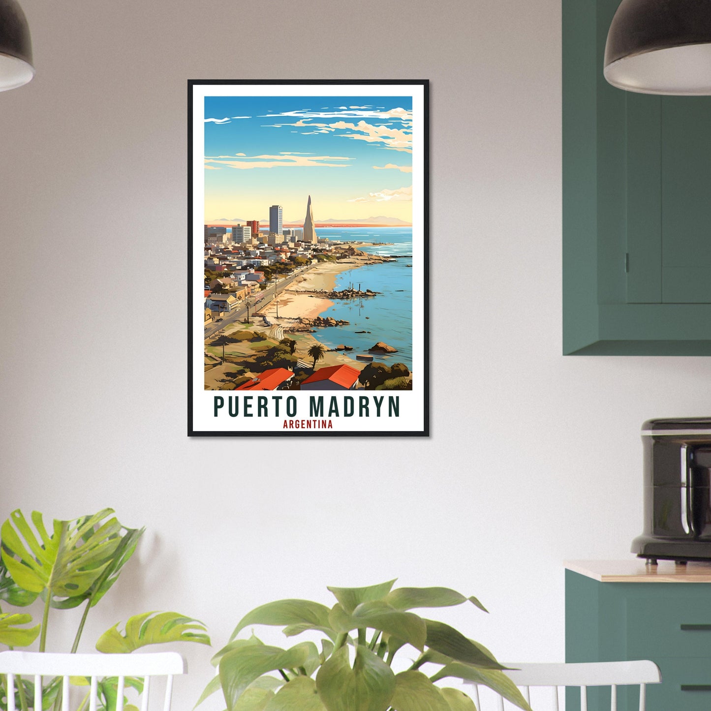 Puerto Madryn Travel Print Wall Art Puerto Madryn Argentina City Landscape Artwork Madryn Argentina Art Gift Madryn Travel Poster Home Decor