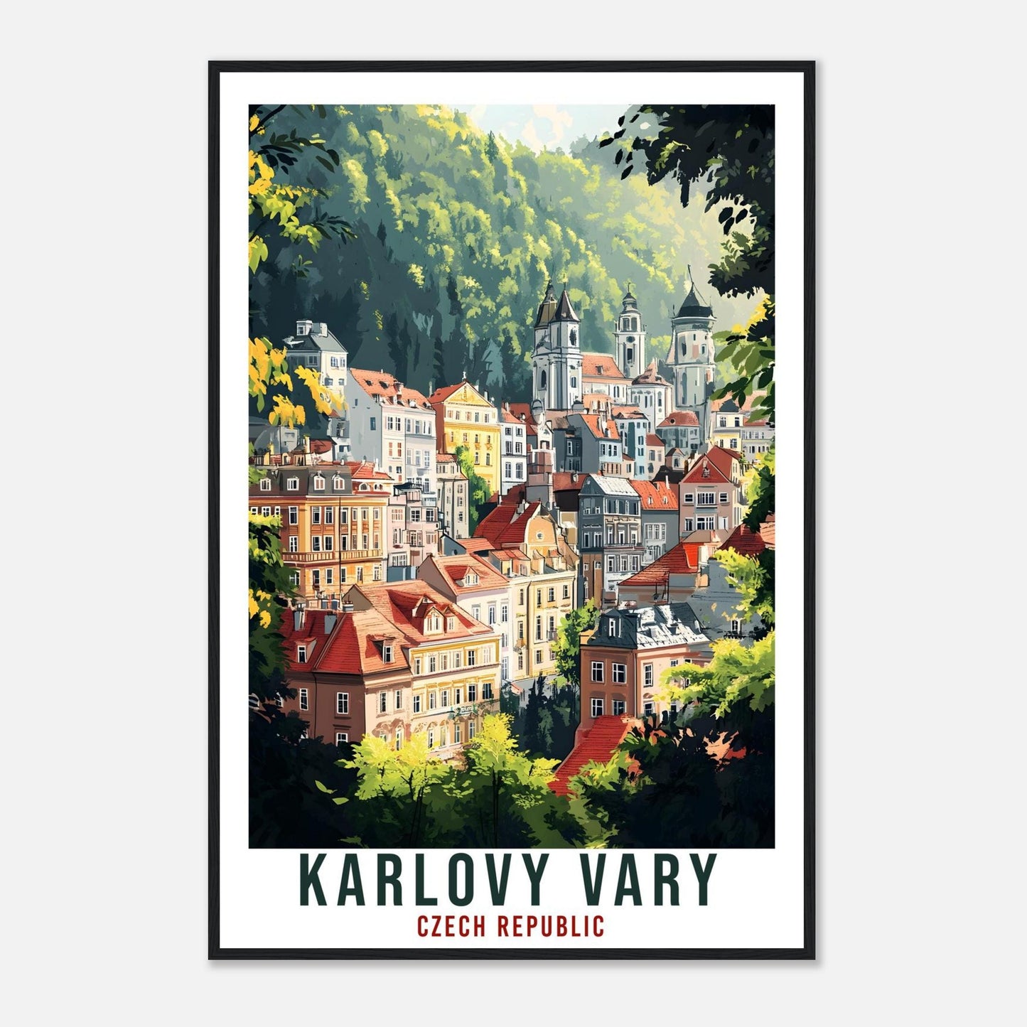 Karlovy Vary Travel Print Czech Republic Home Decor Wall Art Gift Wall Hanging Art Lover Karlovy Vary Czechia Artwork Travel Poster Artwork