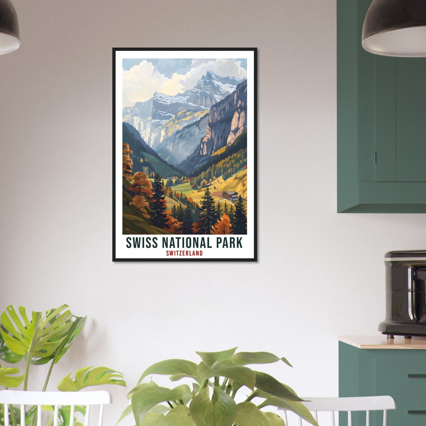 Swiss National Park Travel Print Wall Art Wall Hanging Home Living Décor Gift Art Lovers Gift Switzerland Artwork Gift Swiss Travel Poster