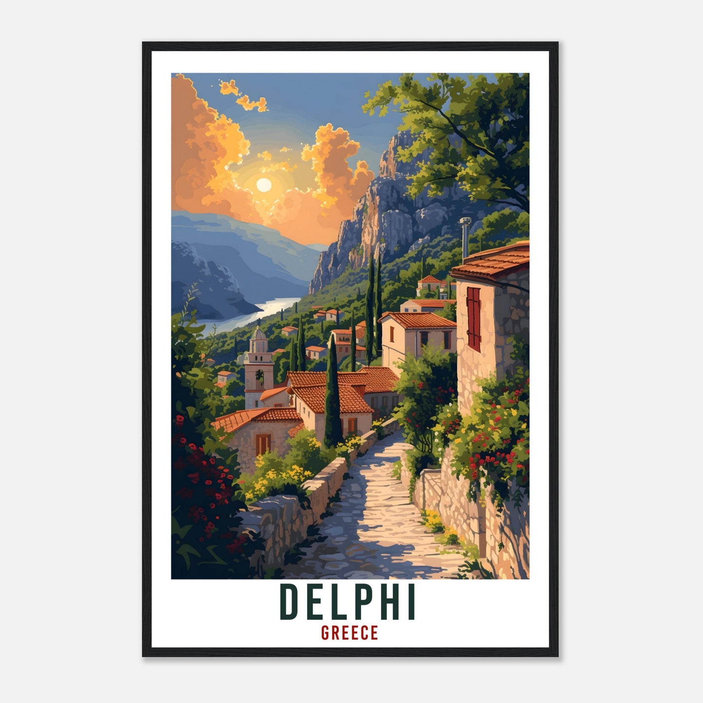 Delphi Travel Print Greece Home Decoration Delphi Greek Gift Wall Art Gift Wall Hanging Art Lover Greece Artwork Delphi Travel Poster