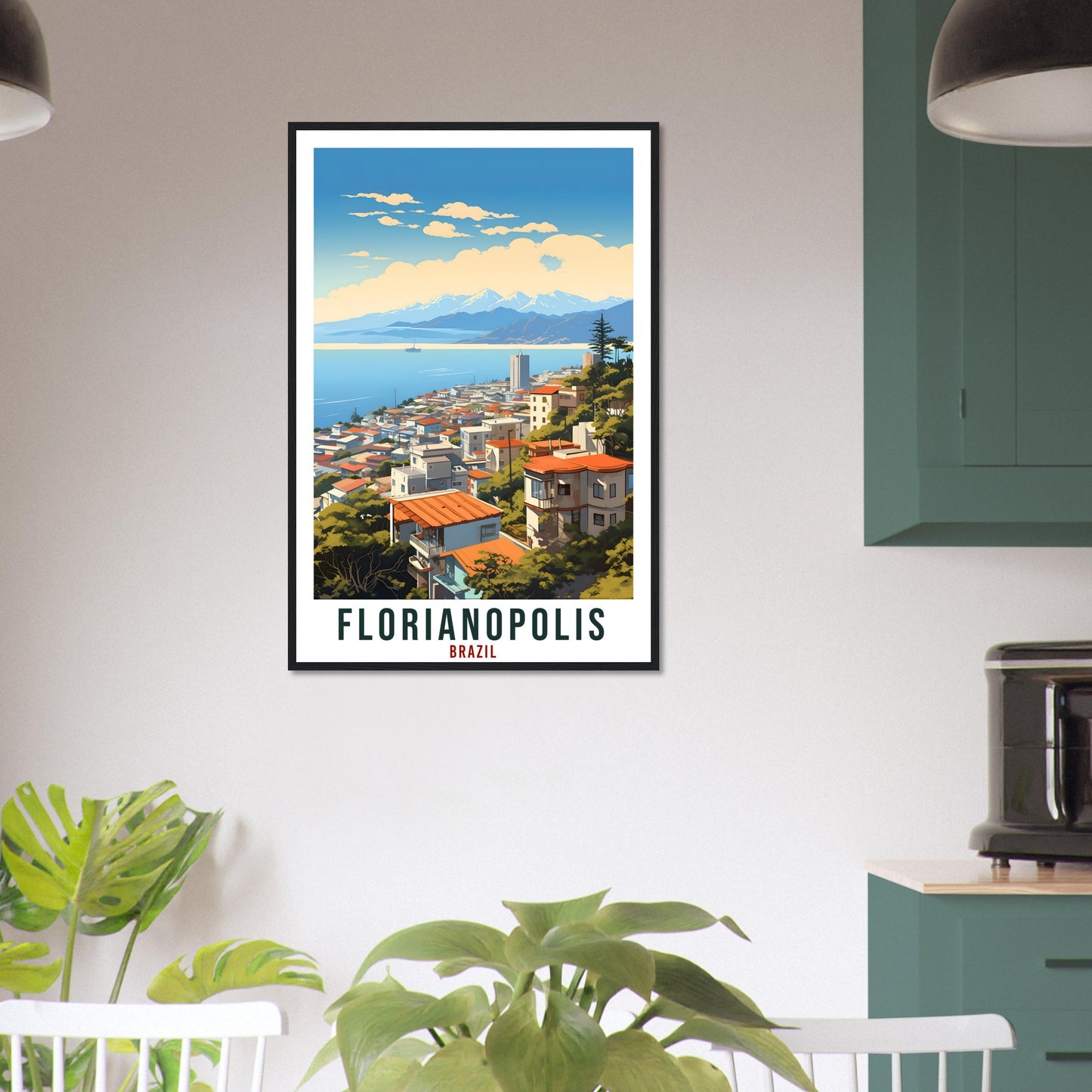 Florianopolis Travel Print Wall Art Florianopolis Brazil Wall Hanging Artwork Art Gifts Florianopolis Travel Poster Brazil City Art Lovers