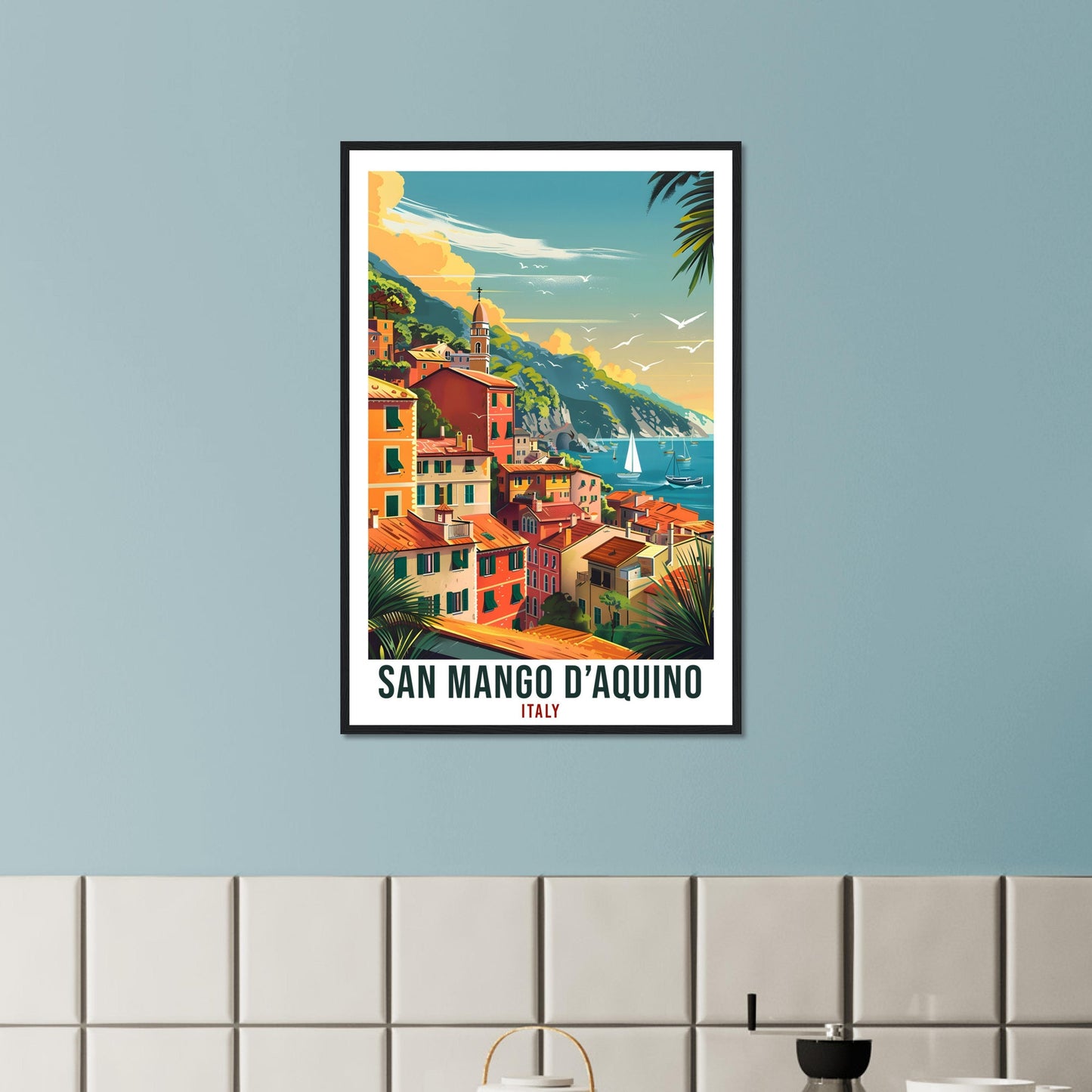 San Mango d'Aquino Italy Travel Print Italy Wall Art Wall Hanging Home Décor San Mango dAquino Gift Italy Artwork Gift Italian Travel Poster