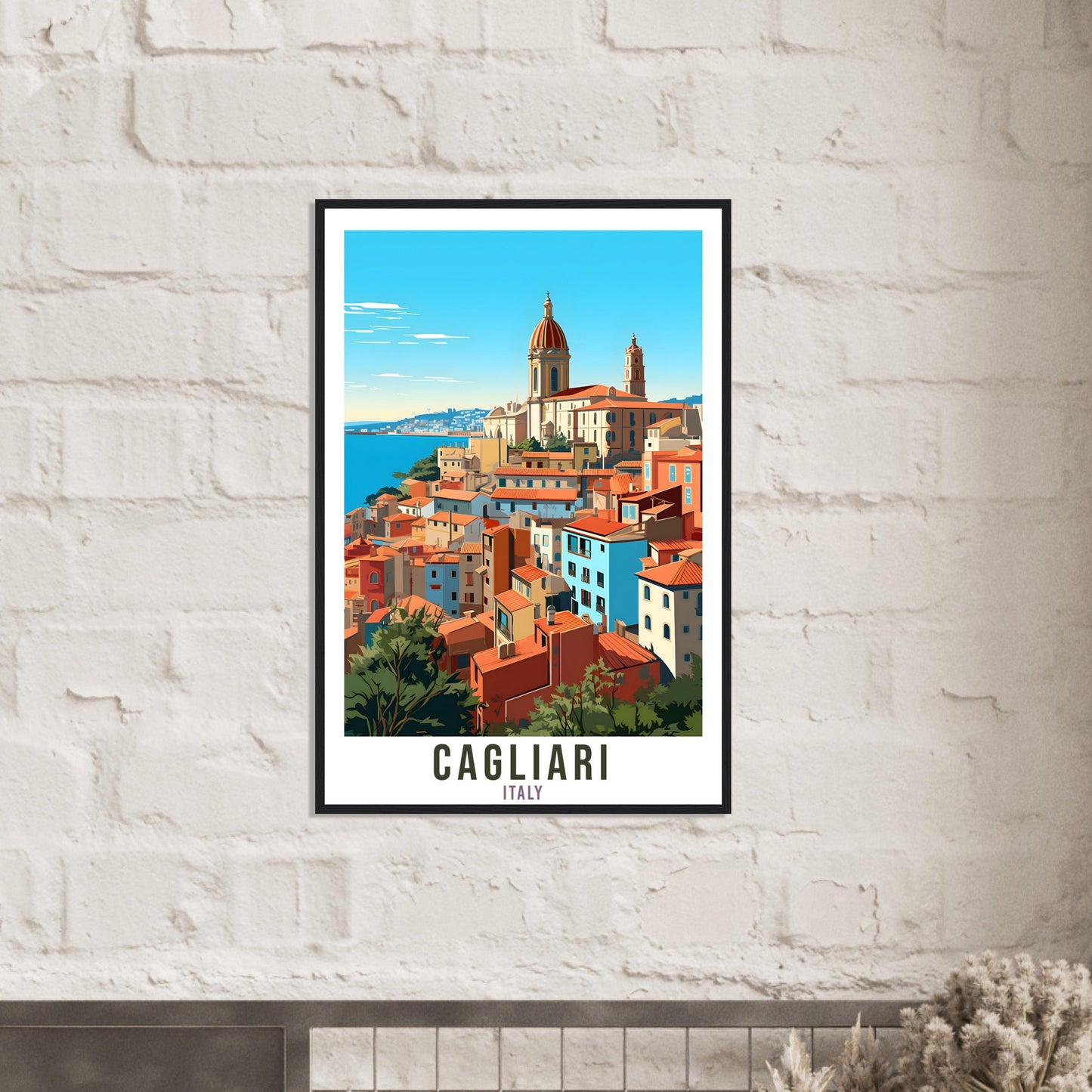 Cagliari Italy Travel Print Wall Art Cagliari Wall Hanging Home Décor Cagliari Gift Art Lovers Italian Gift Print Cagliari Travel Poster