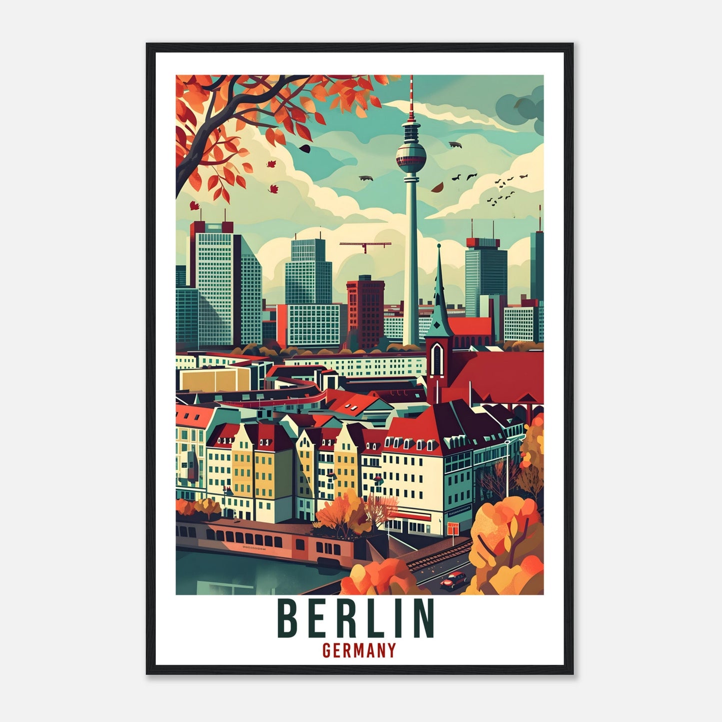 Berlin Travel Print Wall Art Berlin Germany Wall Hanging Artwork Berlin Art Gifts Berlin Travel Poster Germany Home Decor Art Lovers Gift