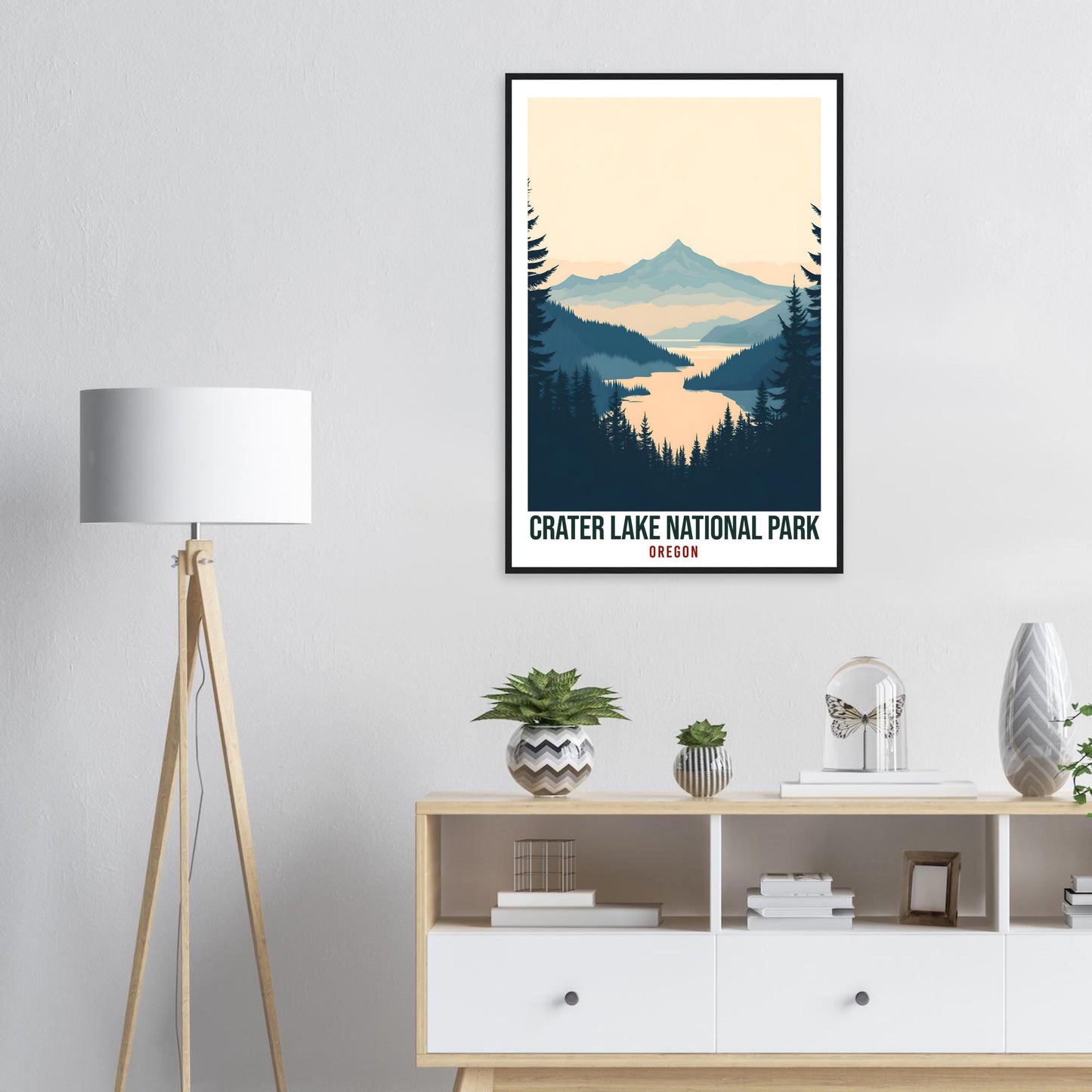 Crater Lake National Park USA Travel Print Wall Art Wall Hanging Home Décor Crater Lake Gift Travel Art USA Oregon Artwork Travel Poster