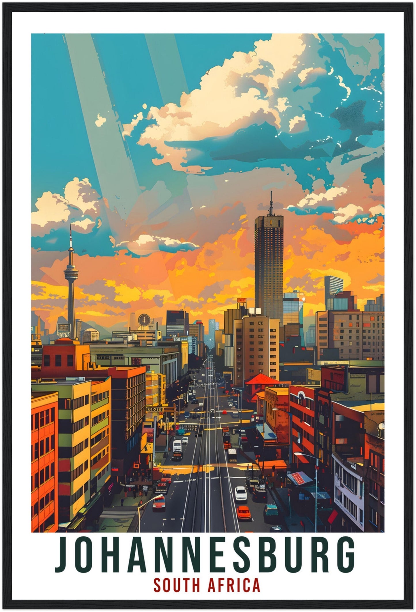 Johannesburg South Africa Travel Print Wall Art Wall Hanging Home Décor Johannesburg Gift Art Lovers Artwork Gift Print South African Poster