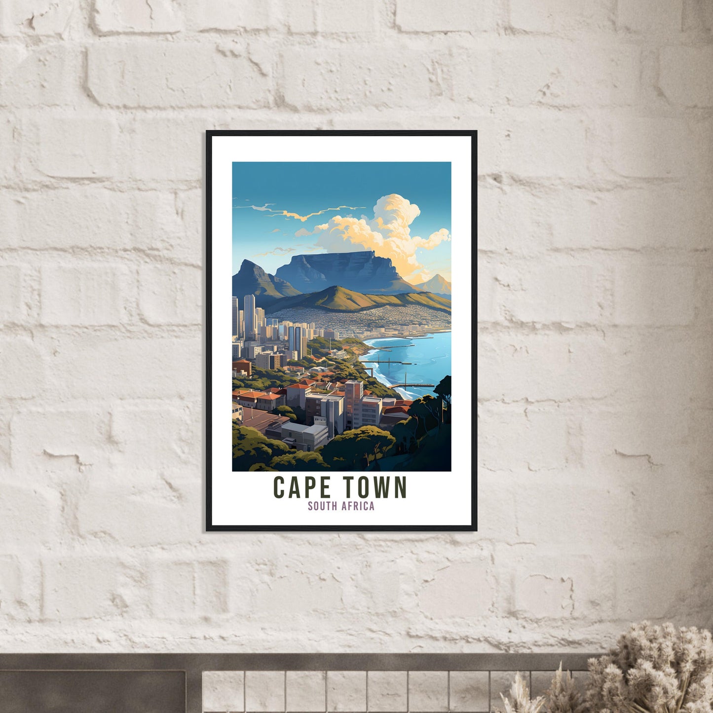 Cape Town Travel Print South Africa Home Decor Cape Town Wall Hanging Cape Town Artwork Gift Cape Town Travel Poster South Africa Artwork