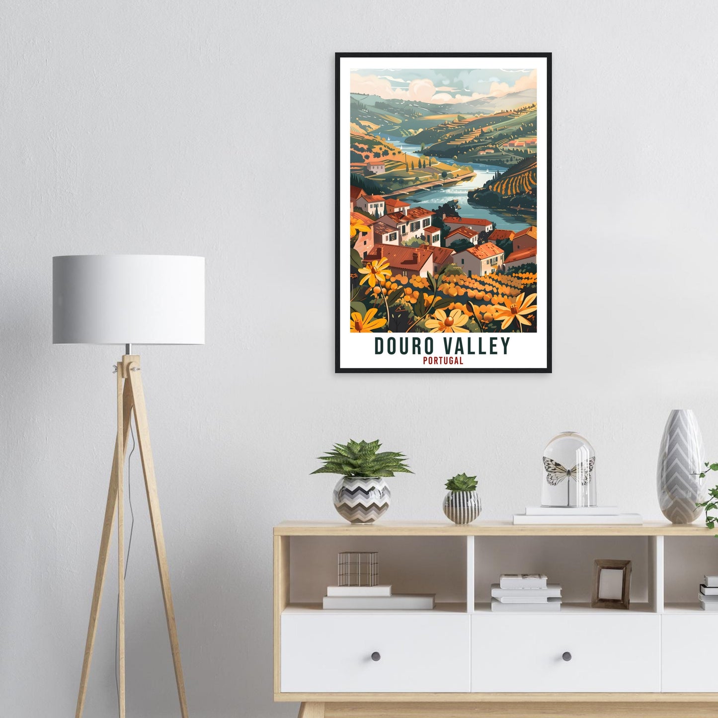 Douro Valley Travel Print Portugal Wall Art Wall Hanging Home Décor Douro Valley Gift Portugal Landmark Artwork Gift Portugal Travel Poster