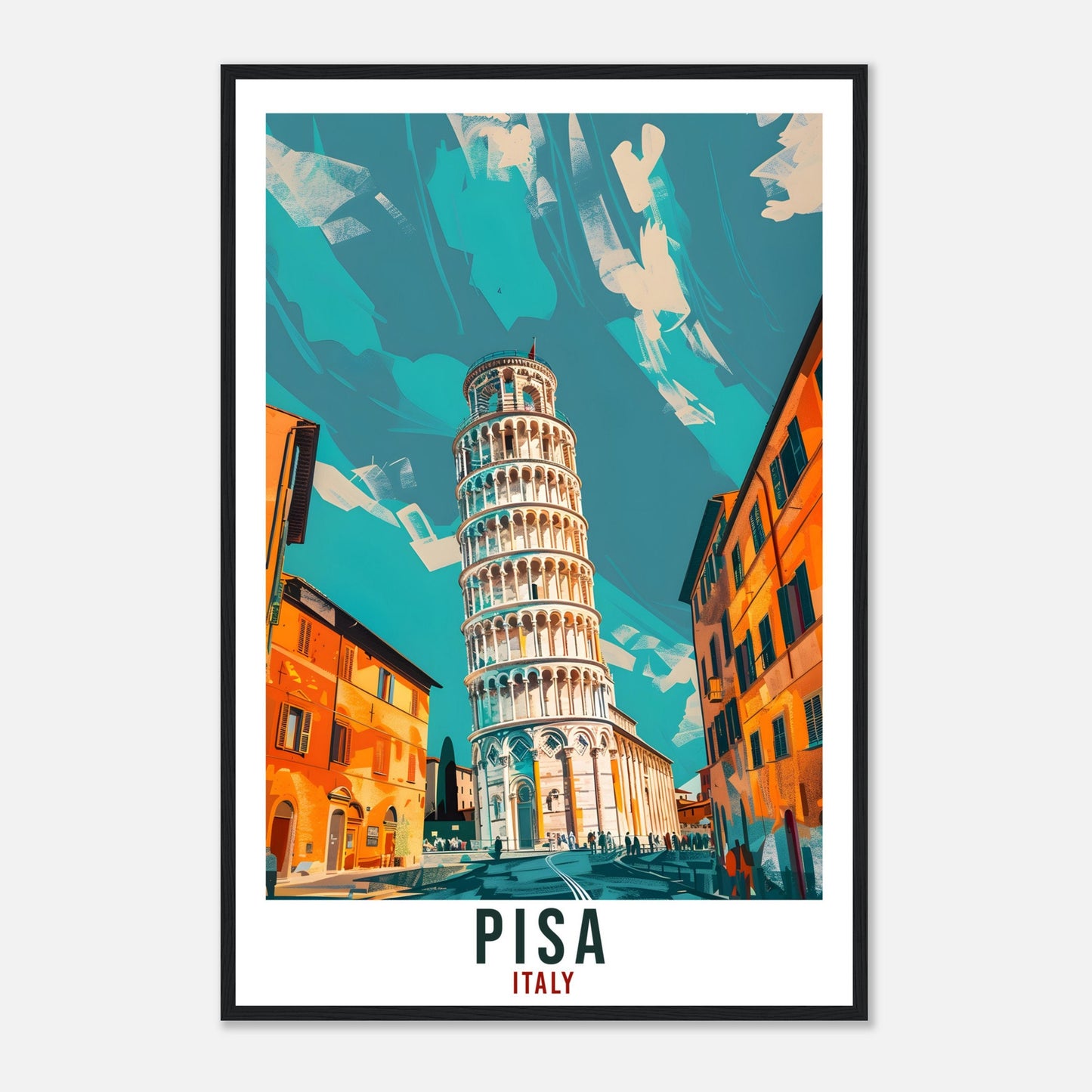 Pisa Travel Print Italy Wall Art Pisa Wall Hanging Home Living Décor Pisa Gift Art Lovers Gift Italy Artwork Gift Italian Travel Poster