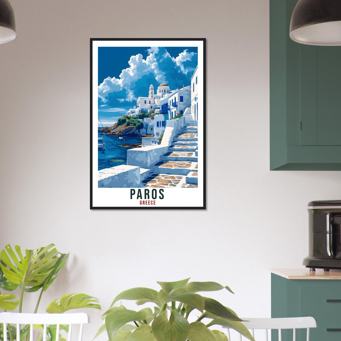 Paros Travel Print Greece Home Decoration Paros Greek Island Wall Art Gift Wall Hanging Art Lover Greece Artwork Paros Gift Travel Poster