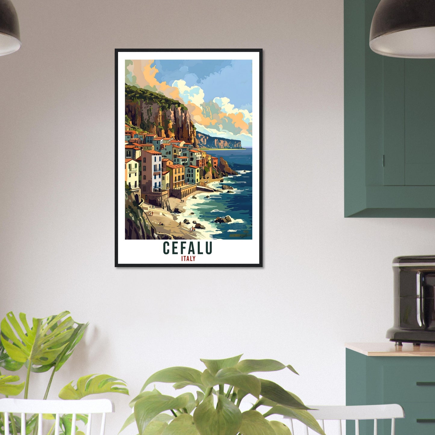 Cefalu Travel Print Italy Wall Sicily Art Wall Hanging Home Living Décor Cefalu Gift Art Lovers Gift Italy Artwork Italian Travel Poster