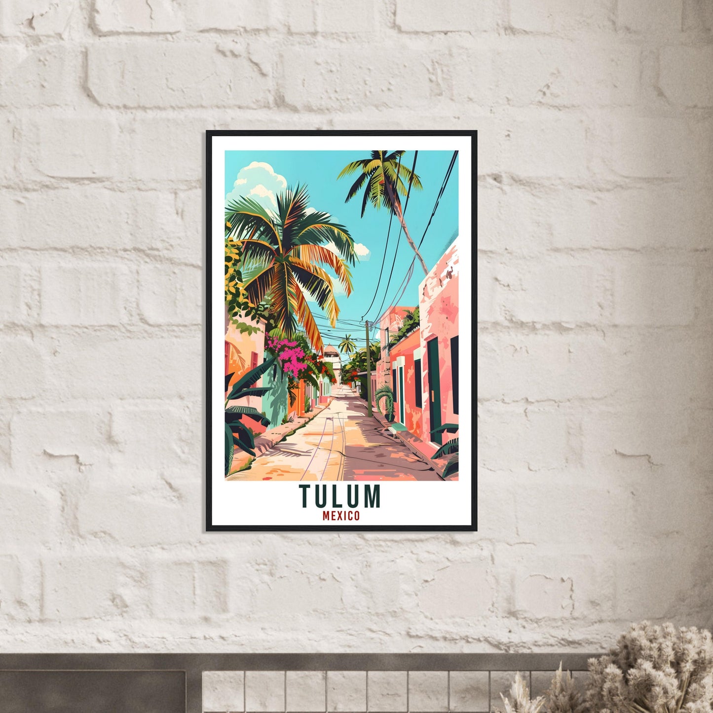 Tulum Mexico Travel Print Mexico Wall Art Wall Hanging Home Décor Tulum Gift Mexico Landmark Artwork Travel Art Tulum Mexican Travel Poster
