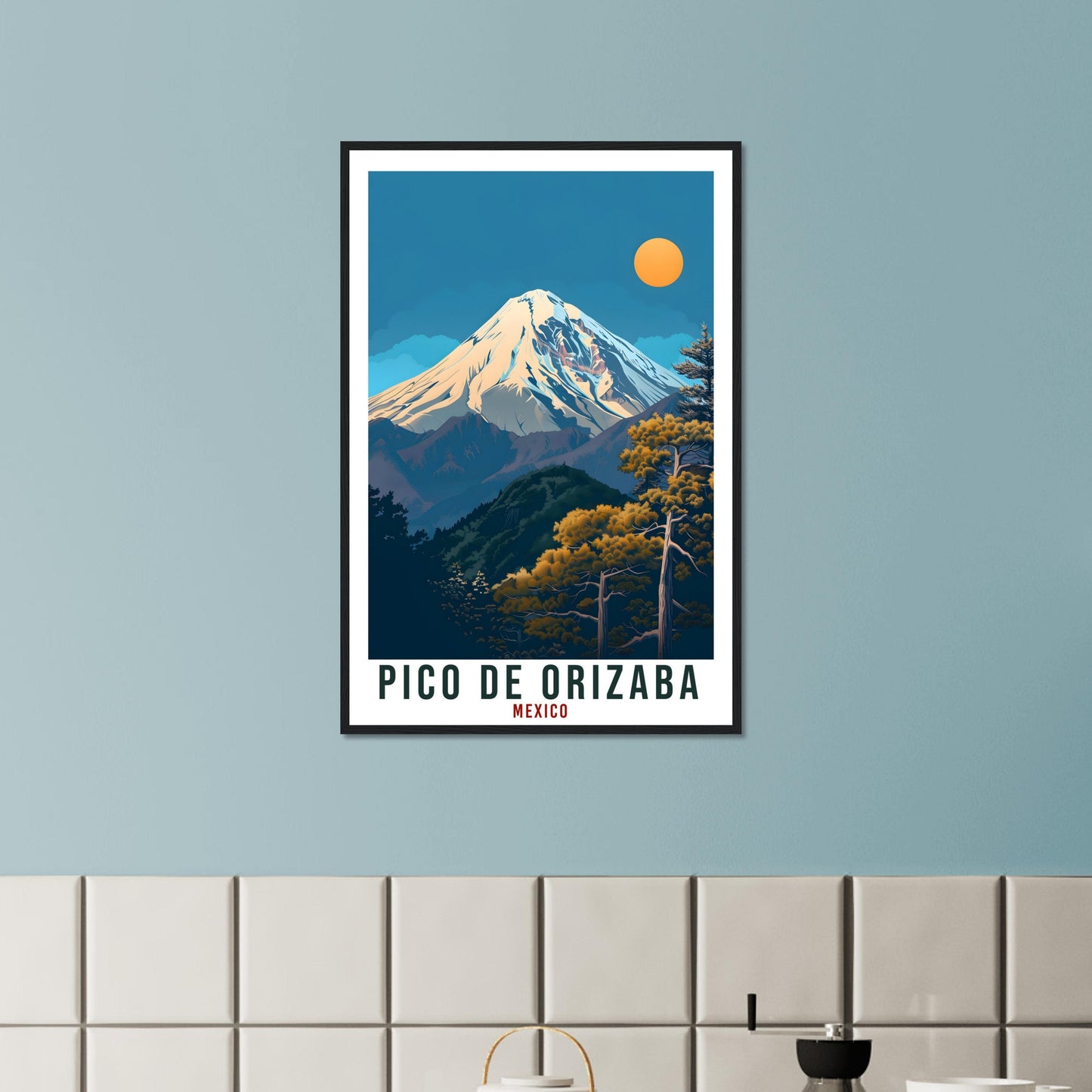 Pico De Orizaba Mexico Travel Print Mexico Wall Art Wall Hanging Home Décor Pico De Orizaba Gift Mexico Artwork South America Travel Poster