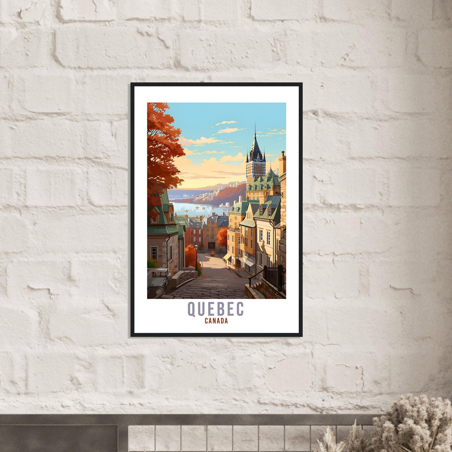 Quebec Travel Print Wall Art Quebec Canada Wall Hanging Home Décor Quebec Gift Art Lovers Canadian Art Lover Gift Quebec Travel Poster