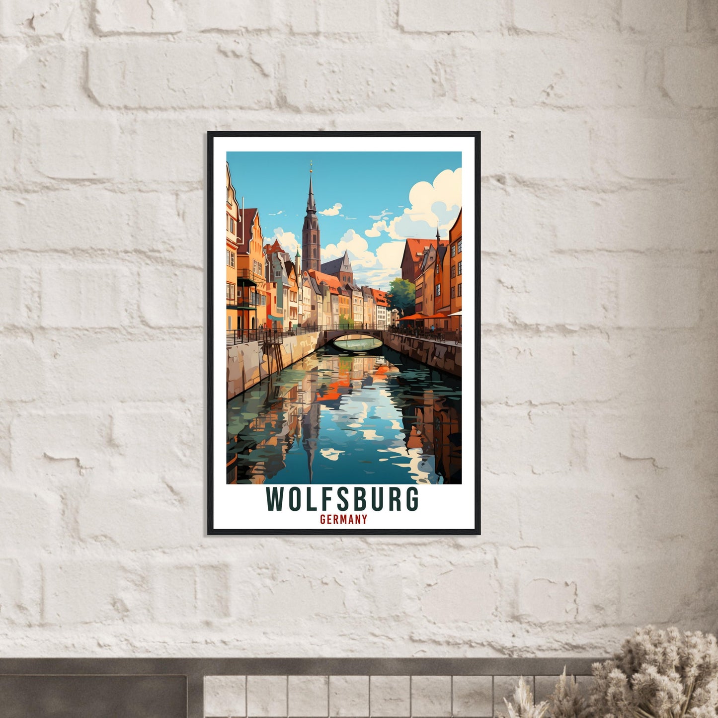 Wolfsburg Travel Poster Germany Home Decor Wolfsburg German City Wall Art Gift Wall Hanging Art Lover Germany Artwork Wolfsburg Travel Print