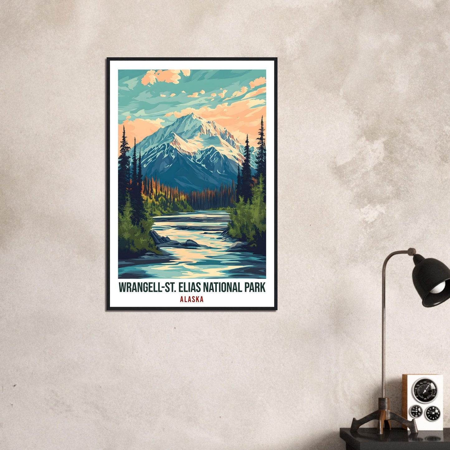 Wrangell-St. Elias National Park Alaska USA Travel Print Wall Art Wall Hanging Home Décor Alaska Gift Travel Art USA Artwork Travel Poster
