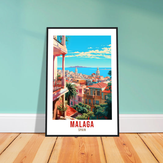 Malaga Travel Poster Wall Art Malaga Wall Hanging Home Décor Malaga Gift Art Lovers Vintage Spain Art Malaga Print Malaga Spain Wall Art