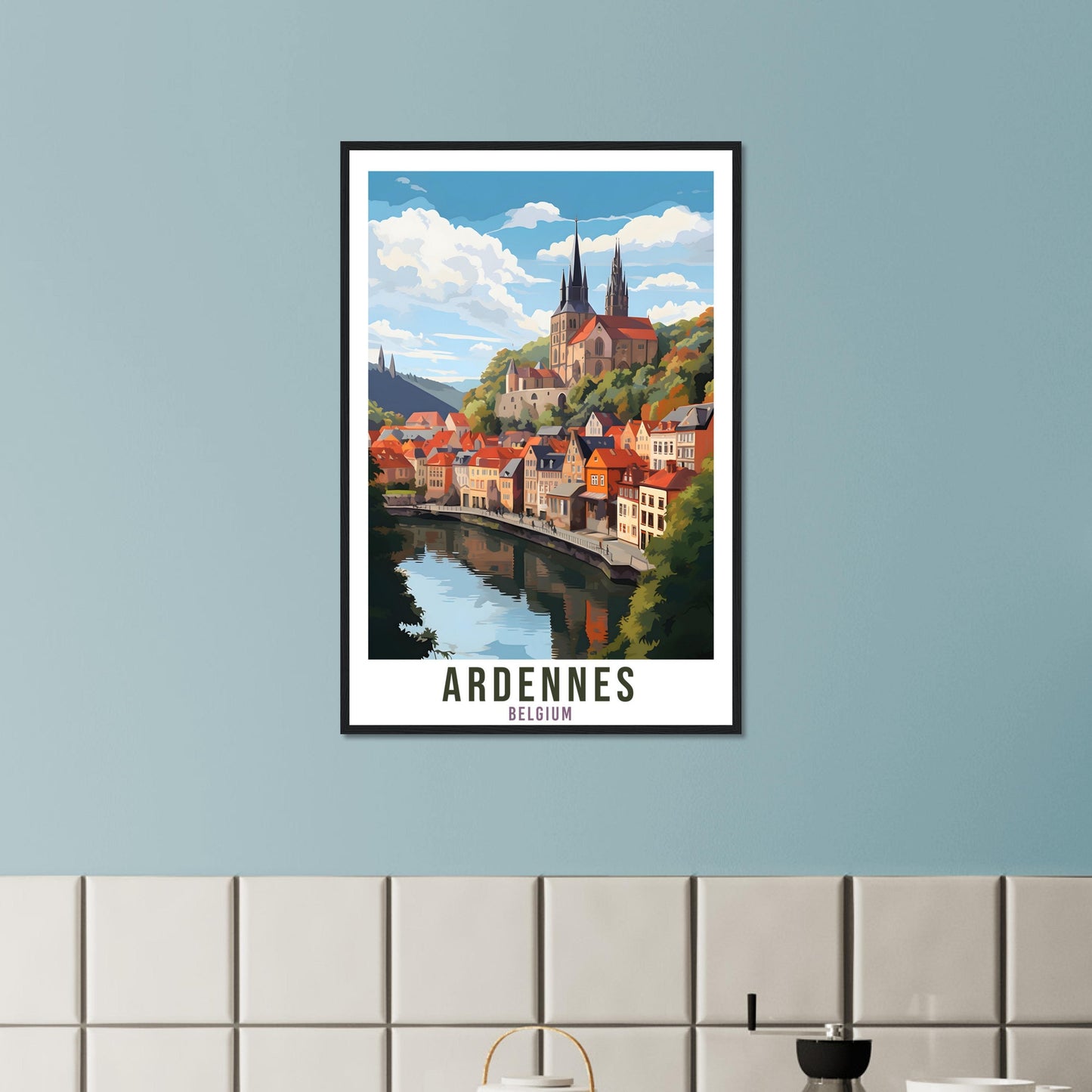Ardennes Travel Poster Wall Art Ardennes Belgium Home Décor Artwork Wall Hanging Ardennes Art Gifts Ardennes Travel Print Belgian Art Lovers