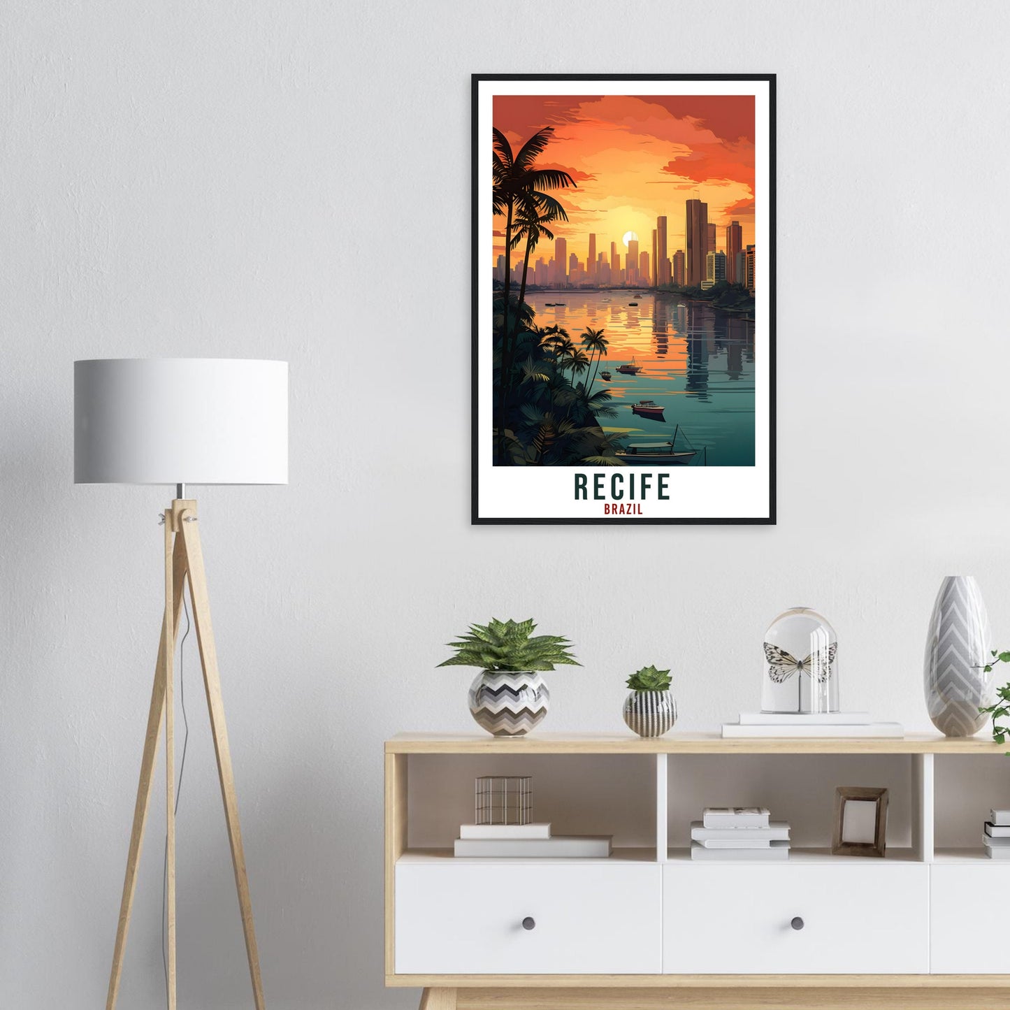 Recife Travel Print Wall Art Recife Brazil Wall Hanging Artwork Recife Home Decor Art Gifts Recife Travel Poster Brazil Art Lovers Gift