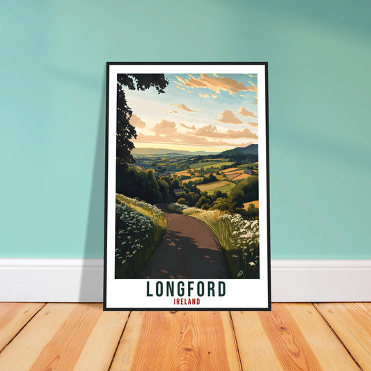 Longford Travel Print Ireland Home Decor Longford Wall Art Gift Wall Hanging Art Lover Longford Irish Artwork Travel Poster Ireland Travel