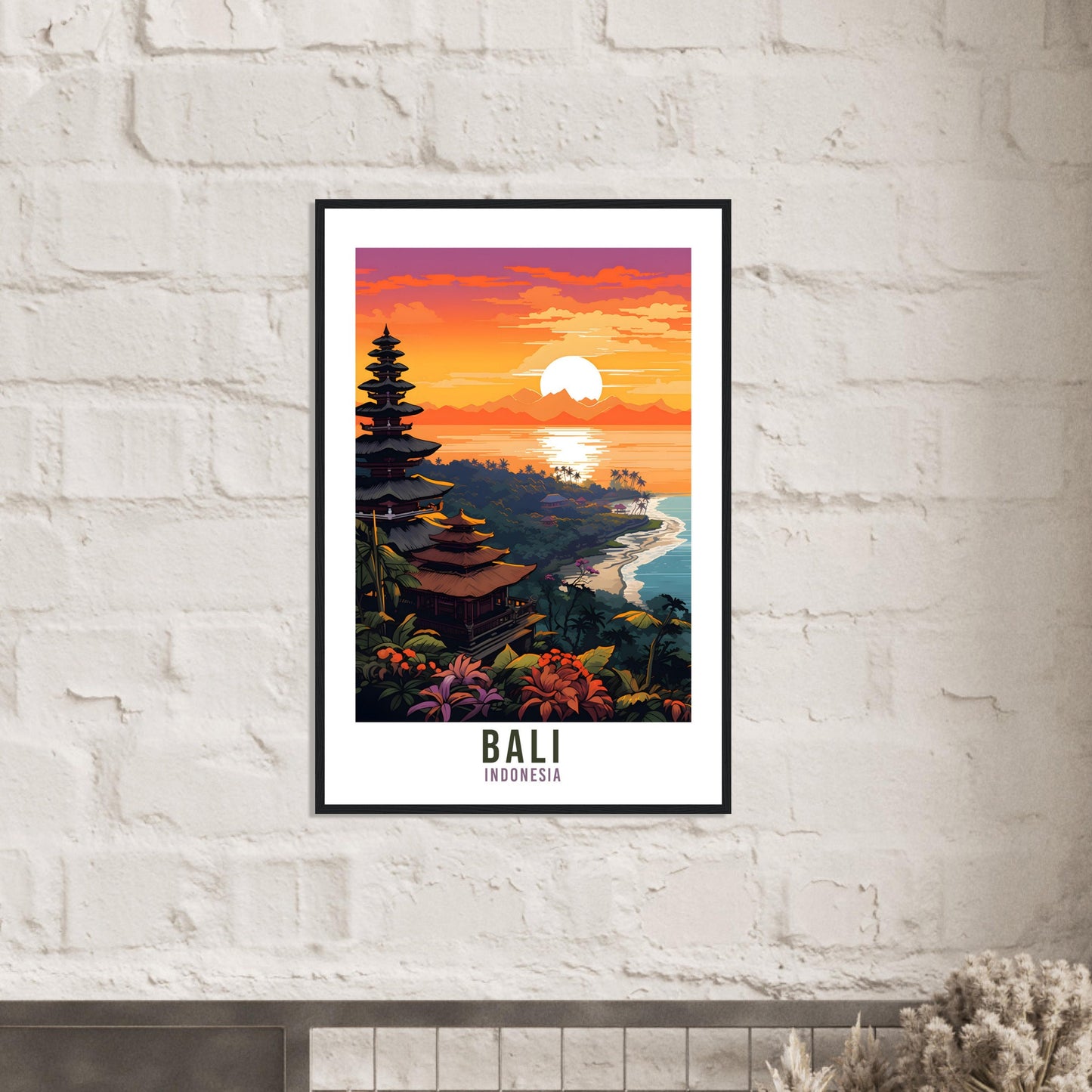 Bali Travel Print Indonesia Wall Art Bali Wall Hanging Home Décor Indonesia Gift Art Lovers Indonesia Art Lover Gift Bali Holiday Print