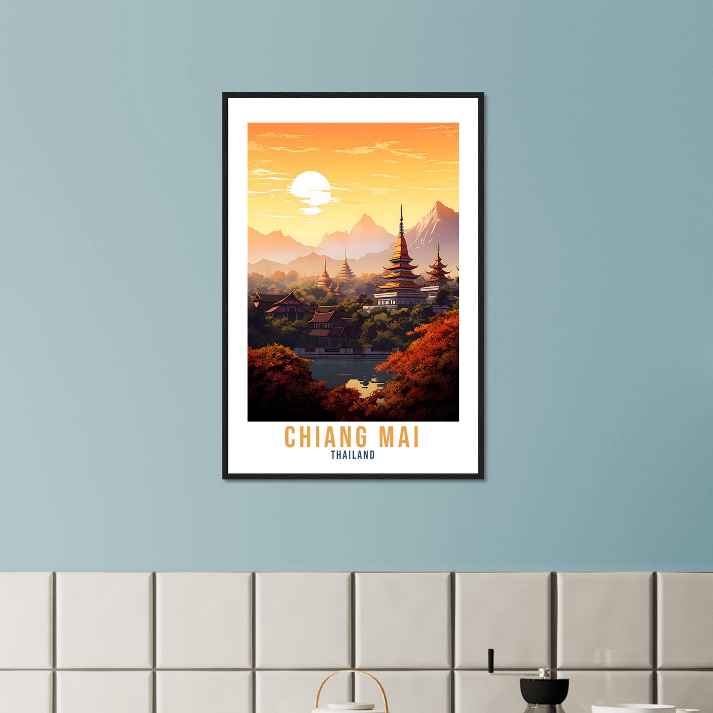 Chiang Mai Travel Print Wall Art Chiang Mai Wall Hanging Thailand Gift Holiday Print Chiang Mai Art Print Chiang Mai Thailand Travel Poster