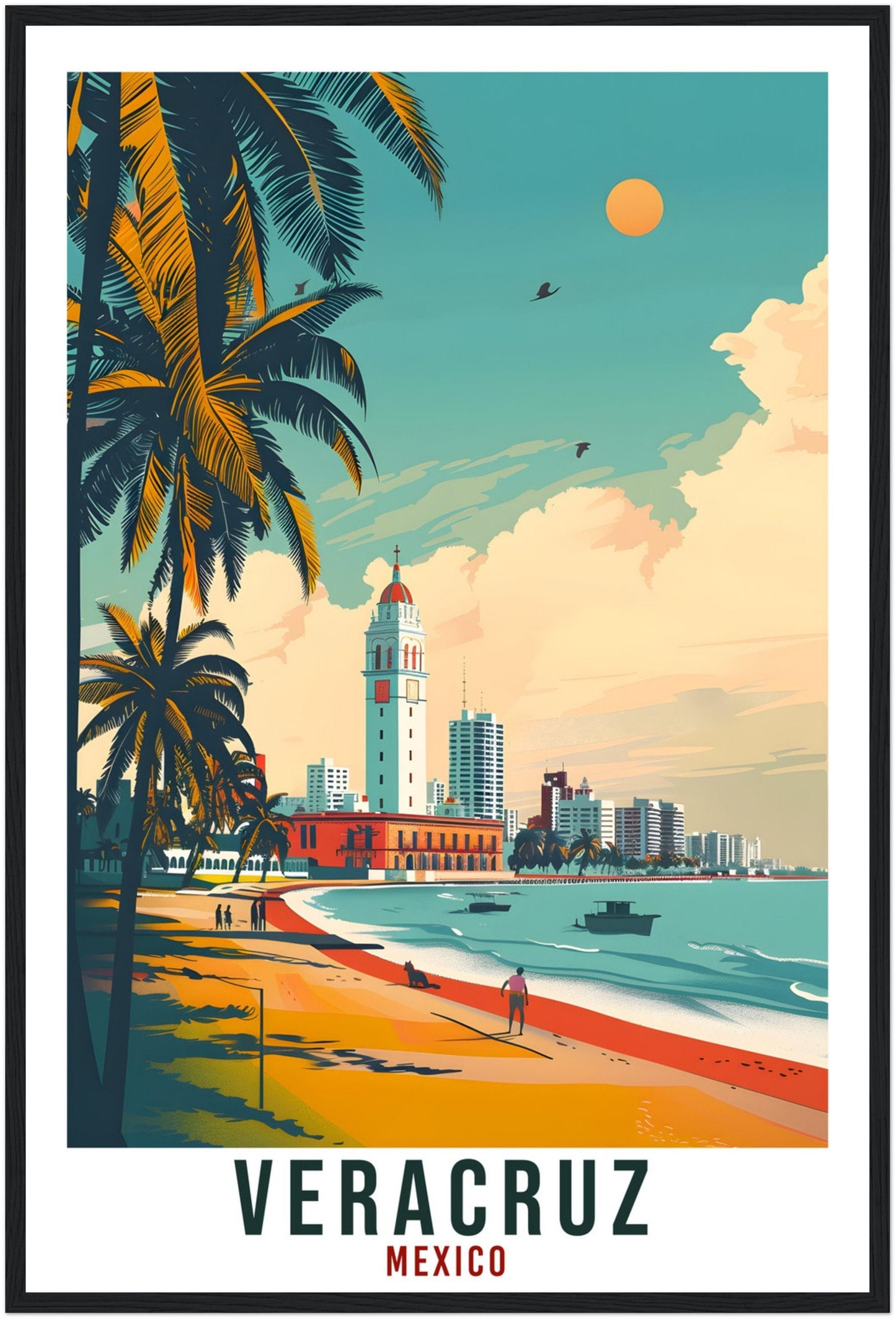 Veracruz Mexico Travel Print Mexico Wall Art Wall Hanging Home Décor Veracruz Gift Mexico Landmark Artwork Travel Art Mexican Travel Poster