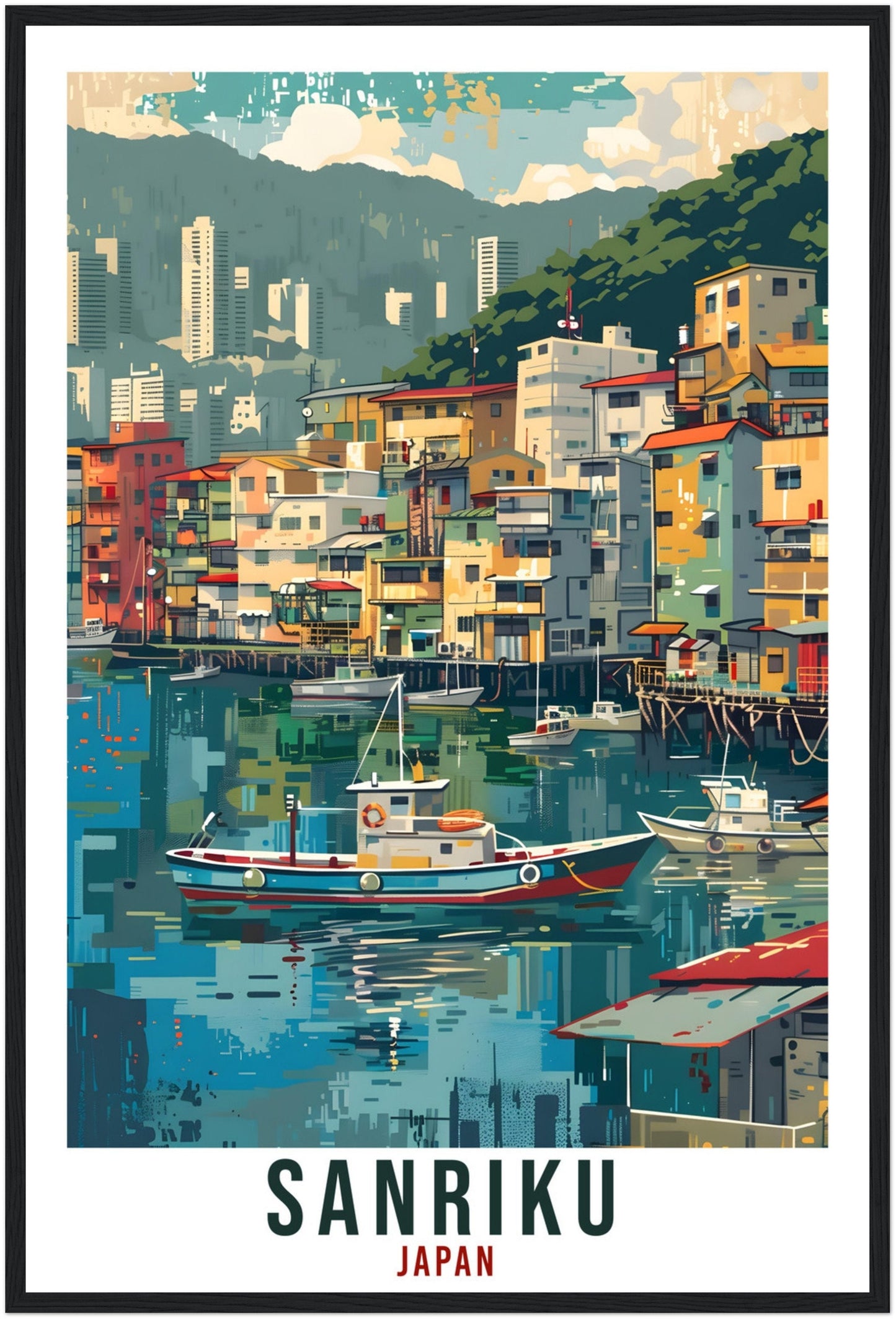 Sanriku Travel Print Japan Home Decoration Wall Art Gift Wall Hanging Art Lover Japanese Artwork Japan Sanriku Coast Travel Poster Print