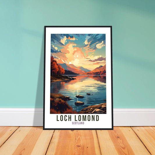 Loch Lomond Travel Print Scotland Home Decor Loch Lomond UK Nature Wall Art Loch Lomond Artwork Gift UK Coast Scottish Travel Poster
