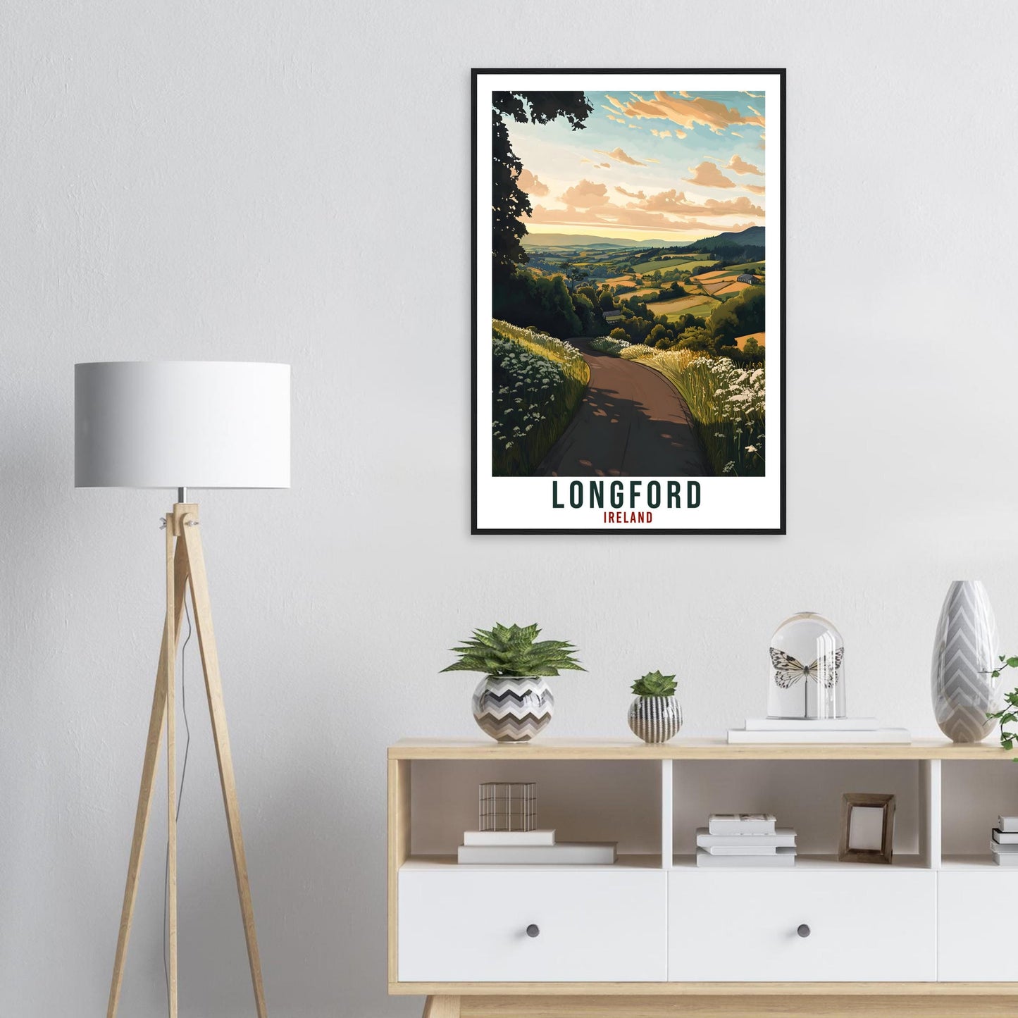 Longford Travel Print Ireland Home Decor Longford Wall Art Gift Wall Hanging Art Lover Longford Irish Artwork Travel Poster Ireland Travel