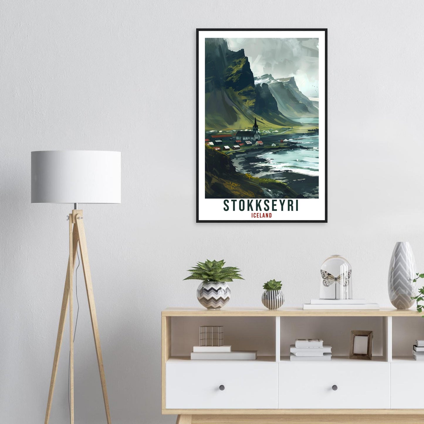 Stokkseyri Iceland Travel Print Wall Art Wall Hanging Home Décor Stokkseyri Gift Travel Art Iceland Artwork City Landscape Travel Poster