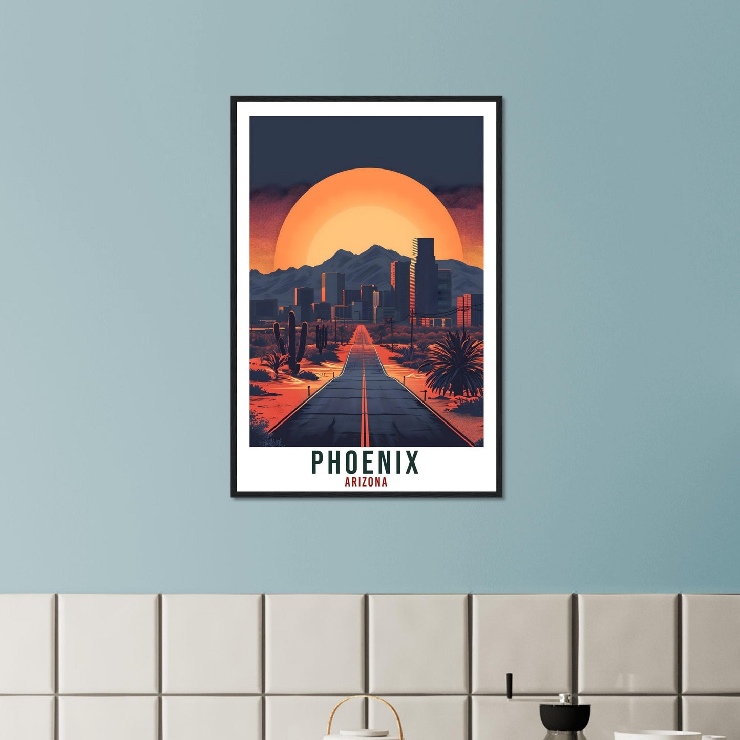 Phoenix Travel Print Arizona Home Decoration USA City Wall Art Gift Wall Hanging Art Lover Arizona Artwork Phoenix Skyline Travel Poster