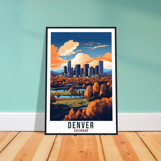 Denver Travel Print Colorado Home Decoration USA City Wall Art Gift Wall Hanging Art Lover Colorado Artwork Denver Travel Poster Home Office
