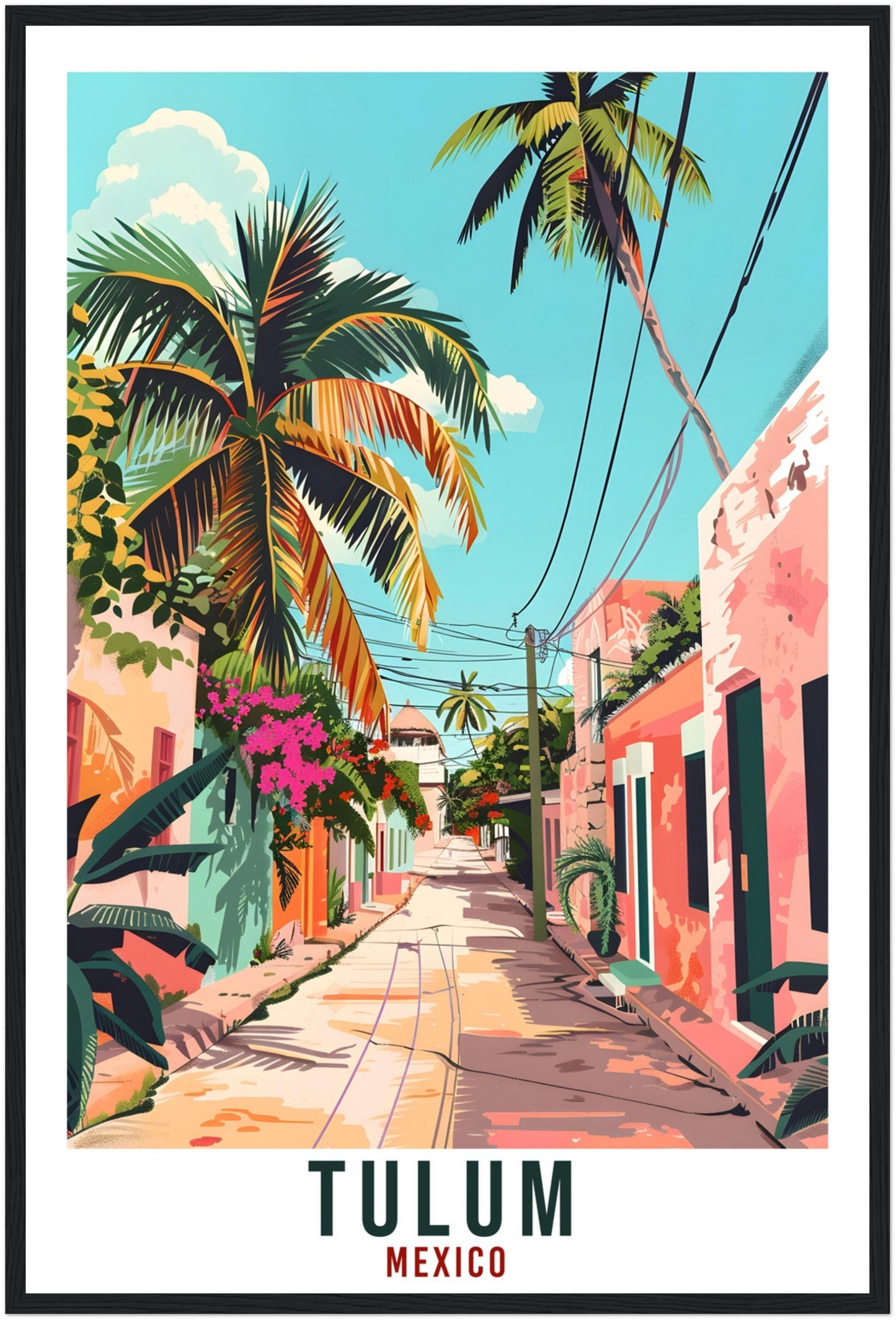 Tulum Mexico Travel Print Mexico Wall Art Wall Hanging Home Décor Tulum Gift Mexico Landmark Artwork Travel Art Tulum Mexican Travel Poster