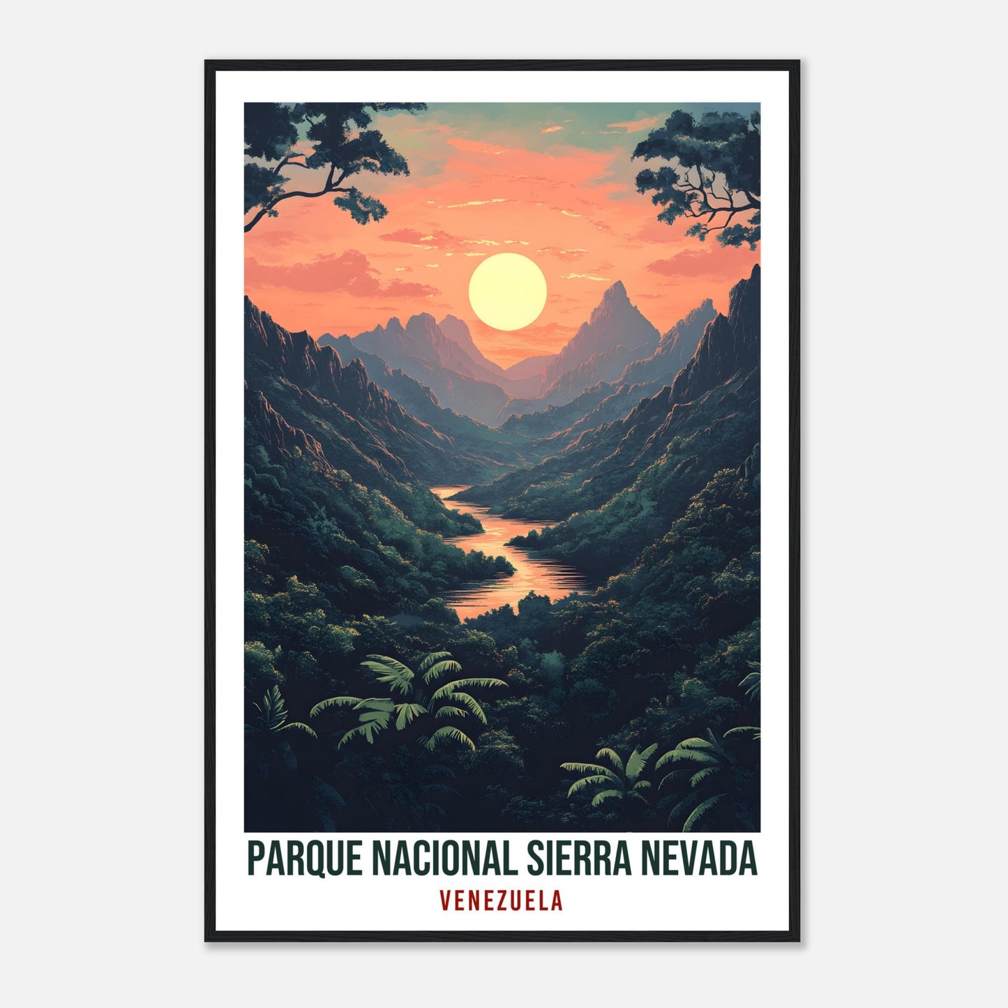 Parque Nacional Sierra Nevada Travel Print Venezuela Decor Wall Art Wall Hanging Art Lover Sierra Nevada Venezuelan Artwork Travel Poster