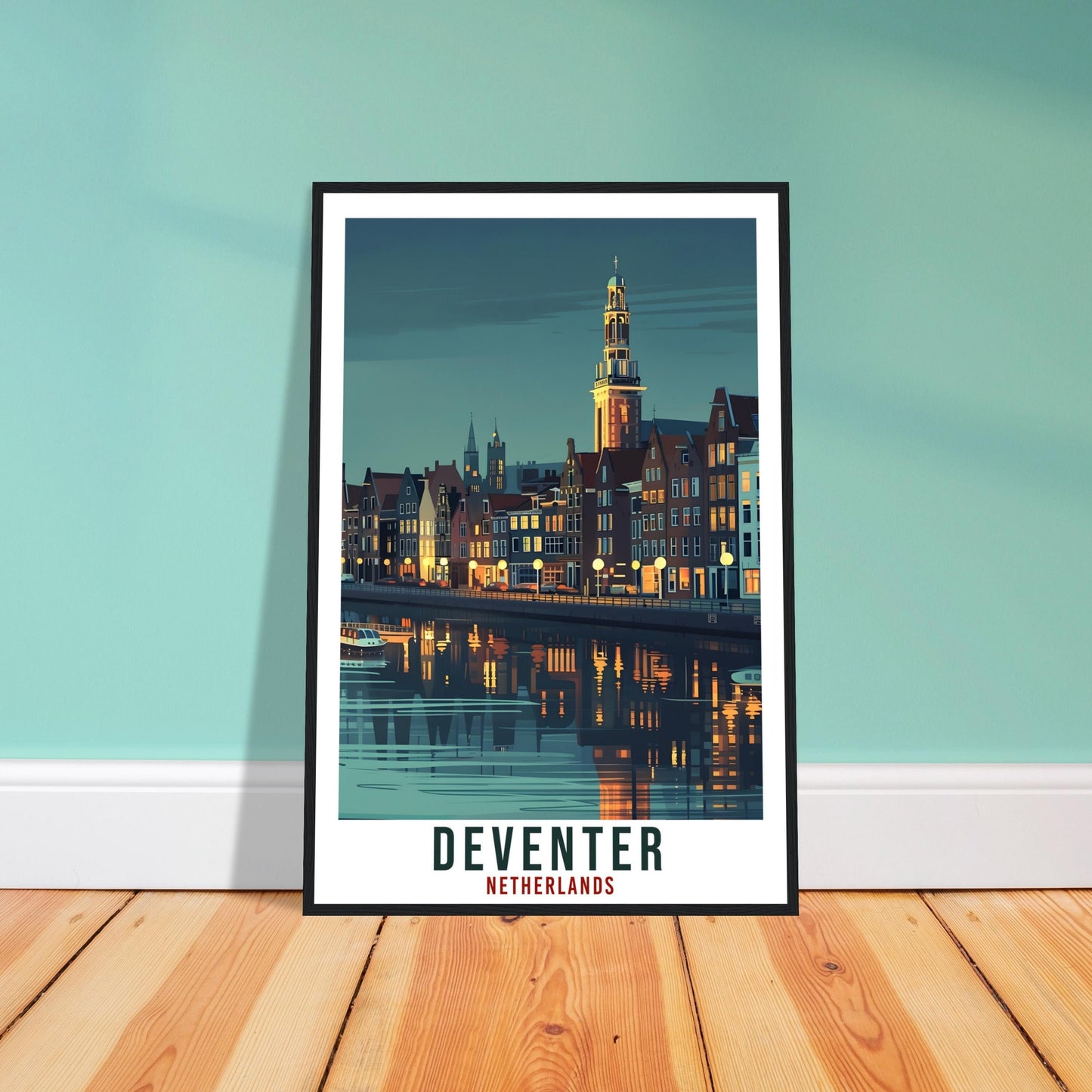 Deventer Travel Print Holland Wall Art Wall Hanging Home Décor Deventer Gift Art Lover Gift Dutch Artwork Gift The Netherlands Travel Poster