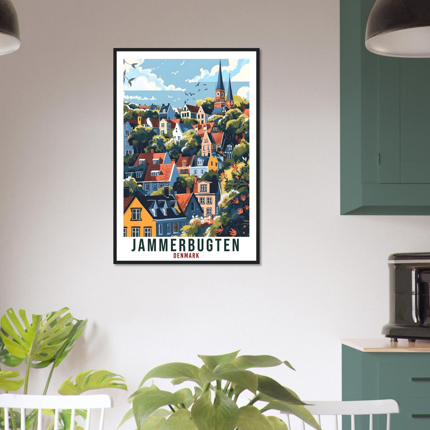 Jammerbugten Travel Print Denmark Wall Art Wall Hanging Décor Gift Art Lovers Gift Denmark Artwork Gift Jammerbugten Danish Travel Poster
