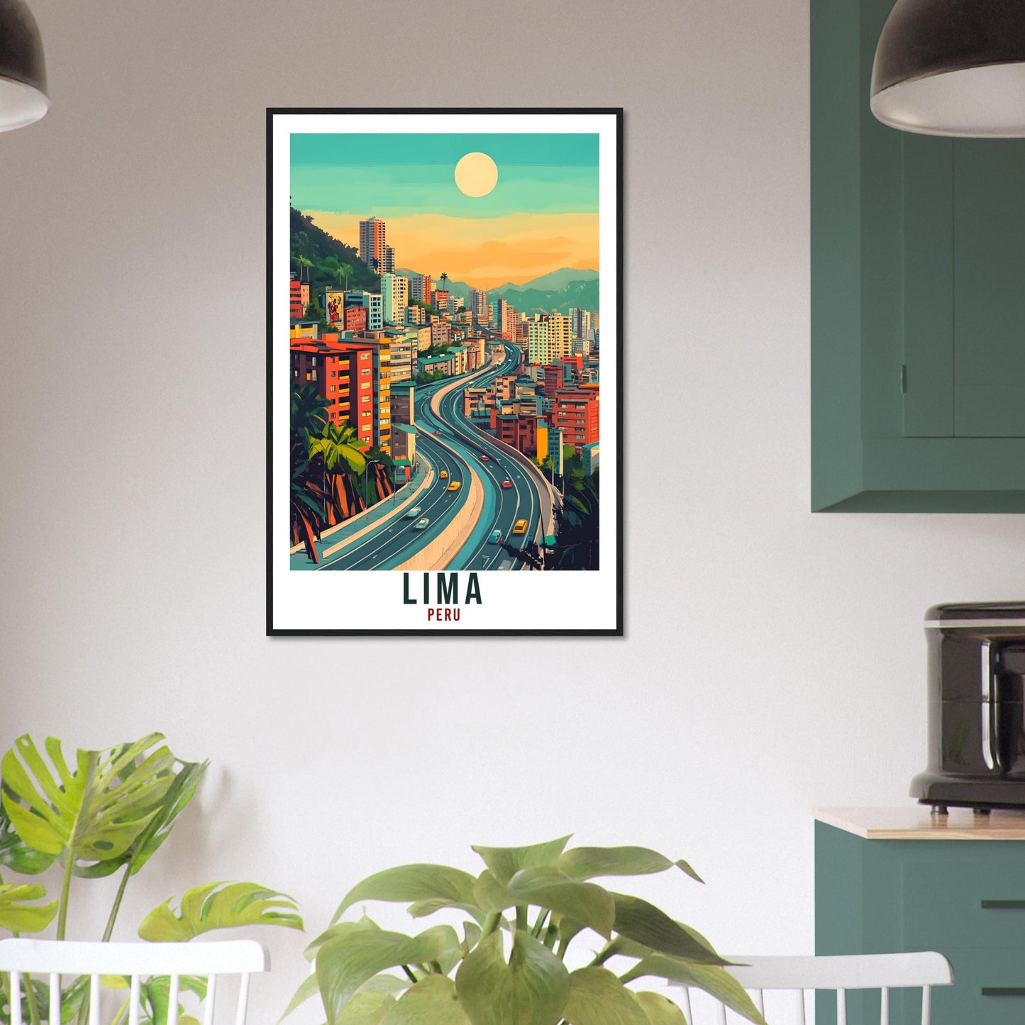 Lima Travel Print Peru Home Decor Lima Wall Art Gift Wall Hanging Art Lover Lima Peruvian Artwork Travel Poster Travel Art Peru Cityscape