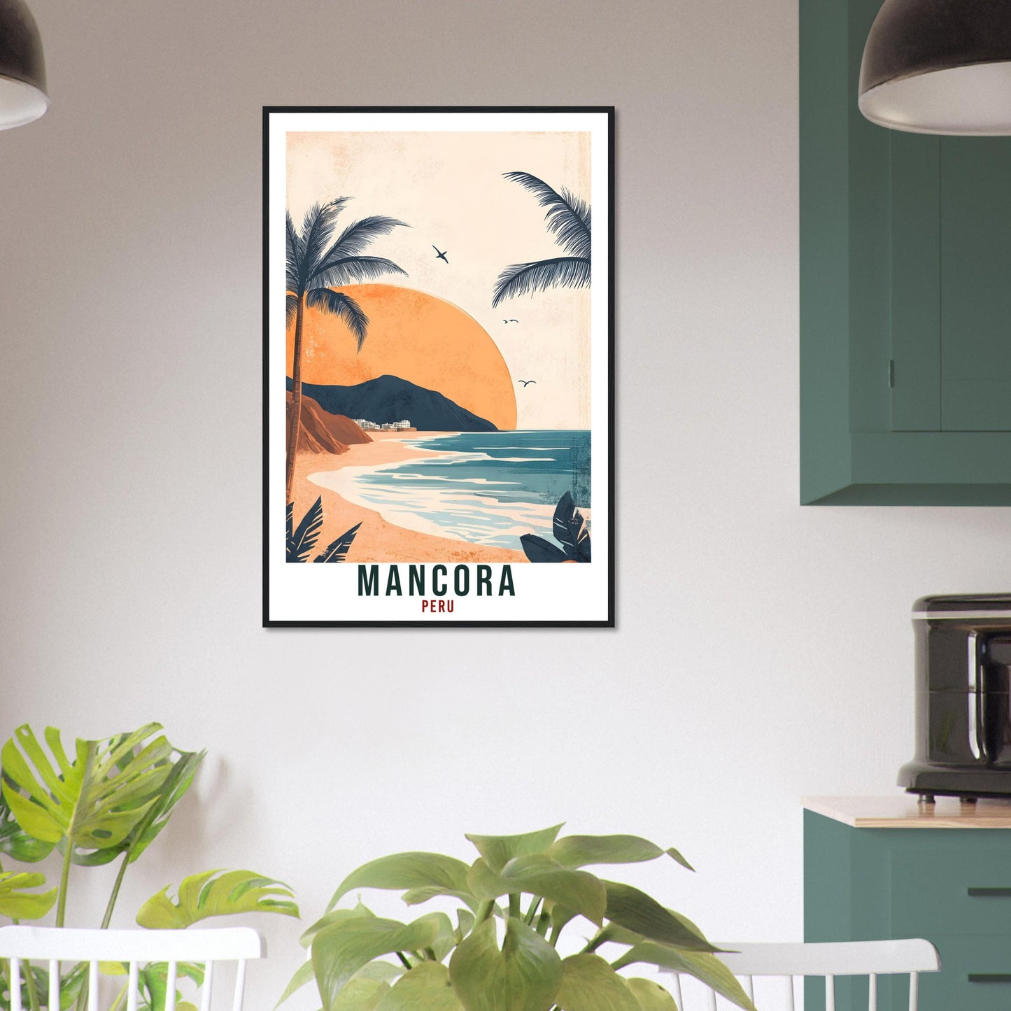 Mancora Travel Print Peru Home Decor Mancora Wall Art Gift Wall Hanging Art Lover Mancora Peruvian Artwork Travel Poster Travel Art Peru