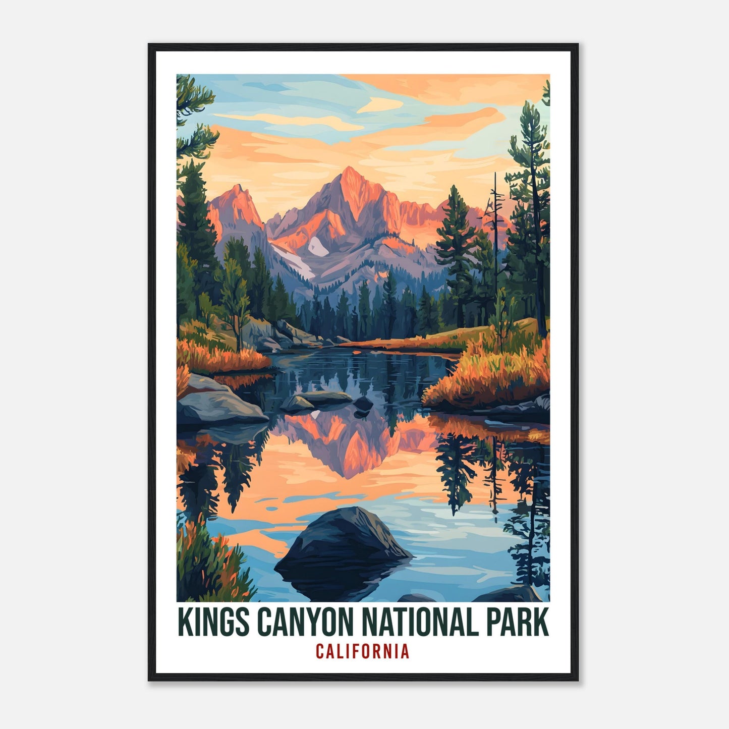 Kings Canyon National Park California USA Travel Print Wall Art Wall Hanging Décor Kings Canyon Gift Travel Art USA Artwork Travel Poster
