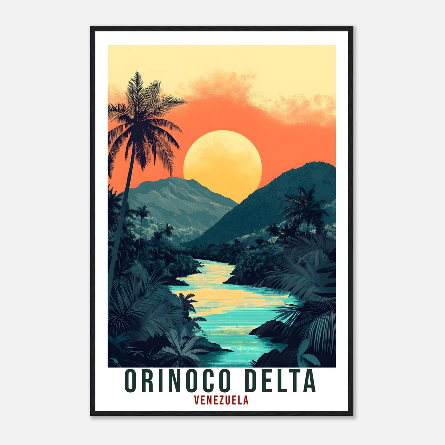 Orinoco Delta Travel Print Venezuela Decor Wall Art Gift Wall Hanging Art Lover Orinoco Delta Venezuelan Artwork Travel Poster Travel Art