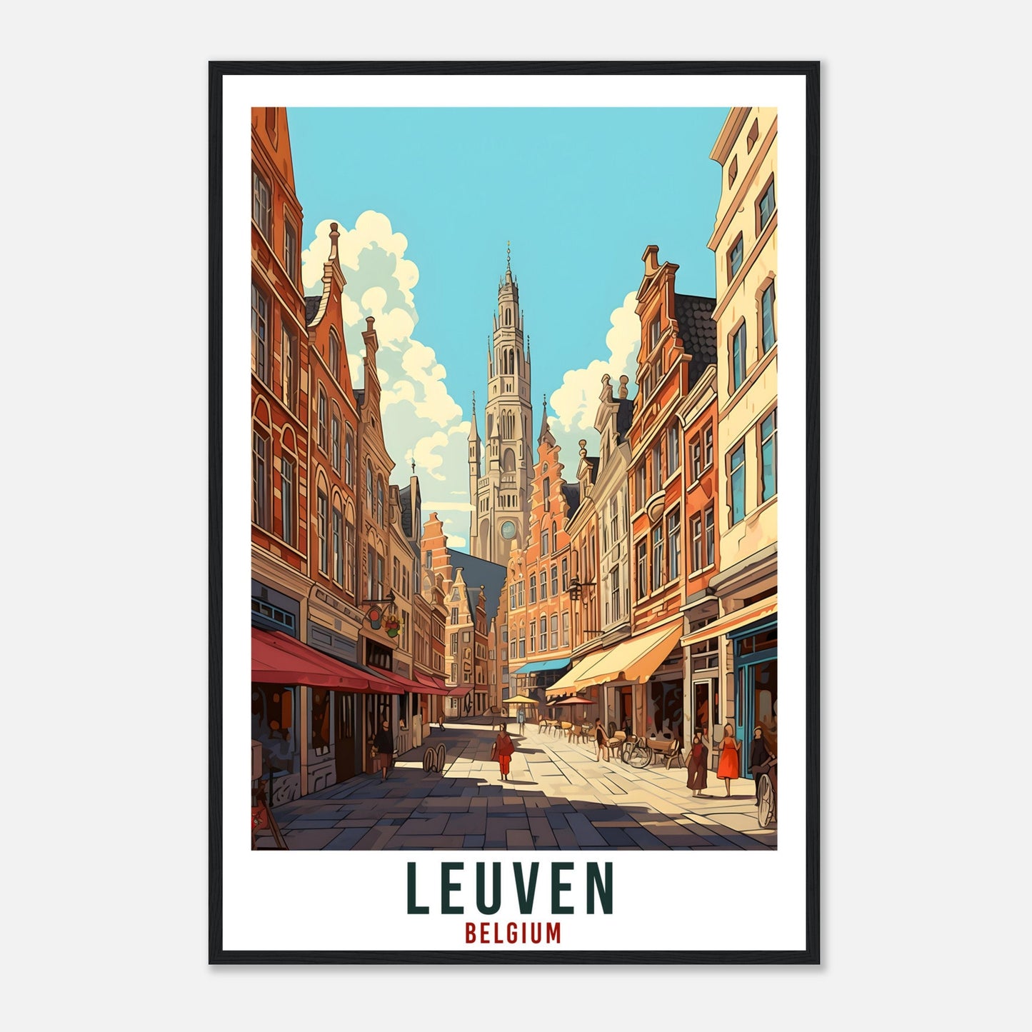 Leuven Travel Poster Wall Art Leuven Belgium Home Décor Artwork Wall Hanging Leuven Art Gifts Leuven Travel Print Belgian Art Lovers Gift