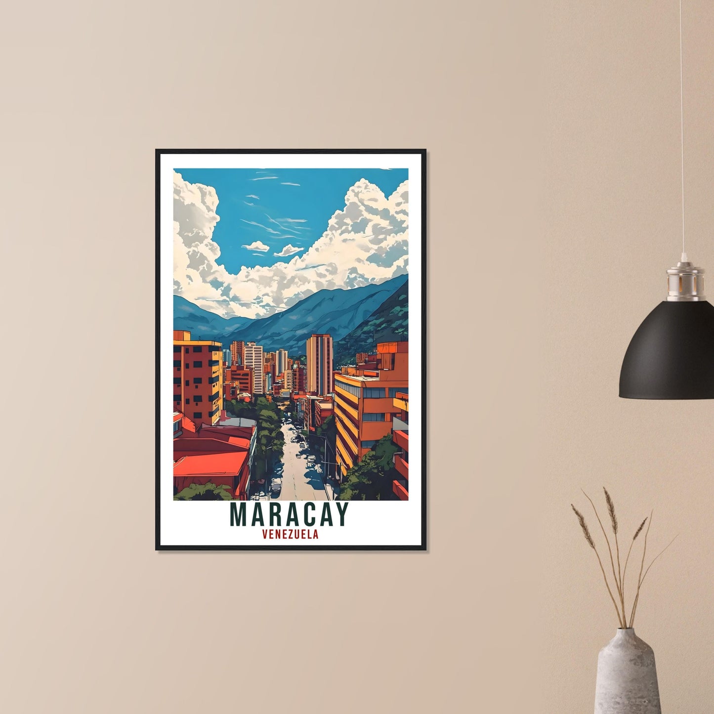 Maracay Travel Print Venezuela Home Decor Maracay Wall Art Gift Wall Hanging Art Lover Maracay Venezuelan Artwork Travel Poster Travel Gift